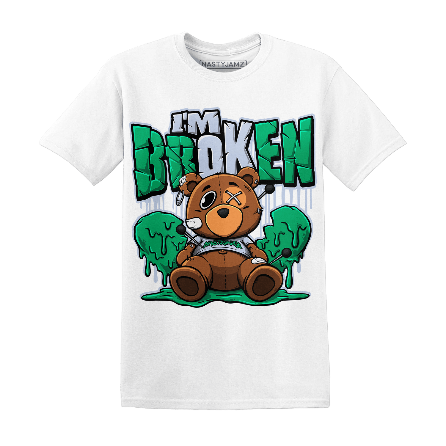Lucky Green 5s T Shirt Im Broken BER - NastyJamz