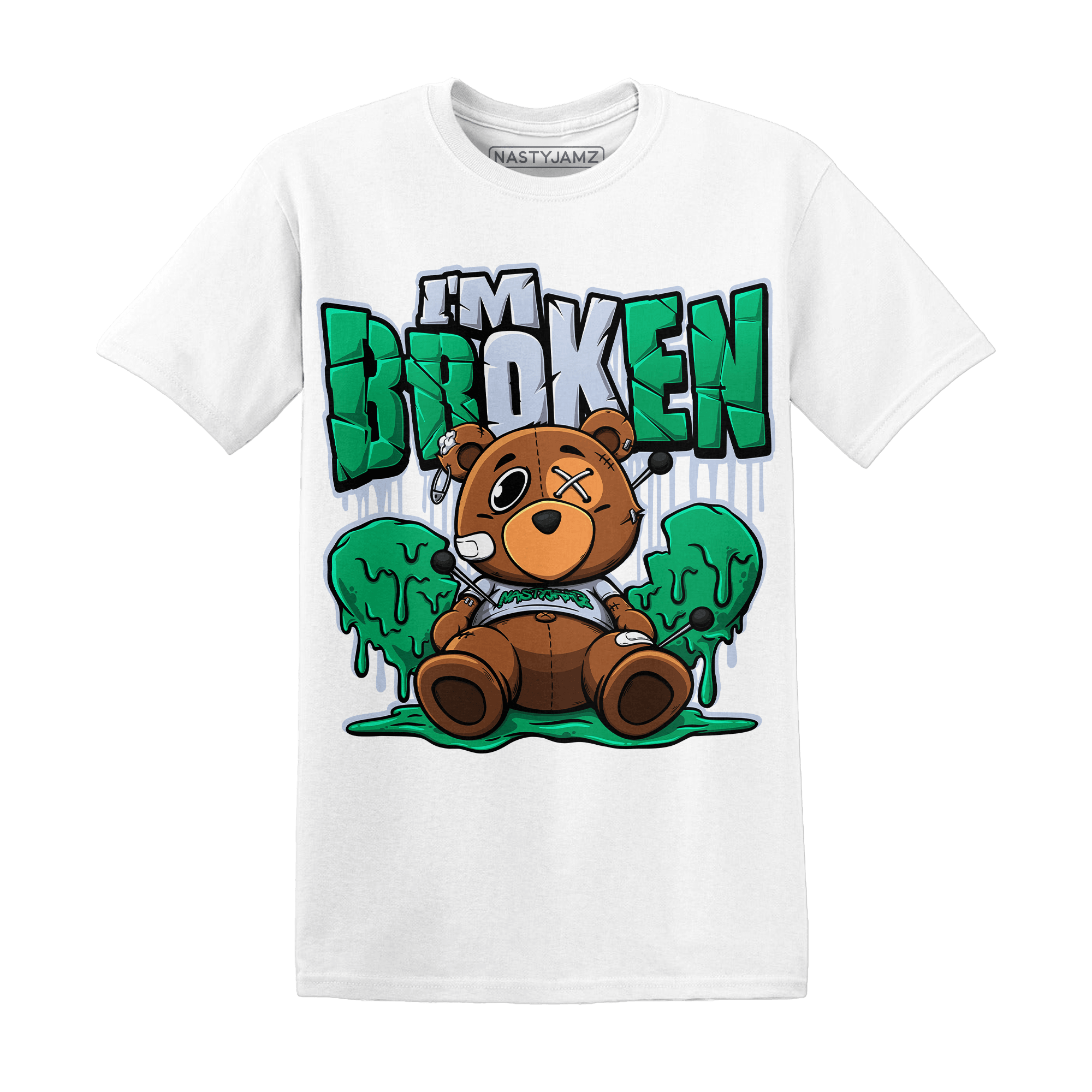 Lucky Green 5s T Shirt Im Broken BER - NastyJamz