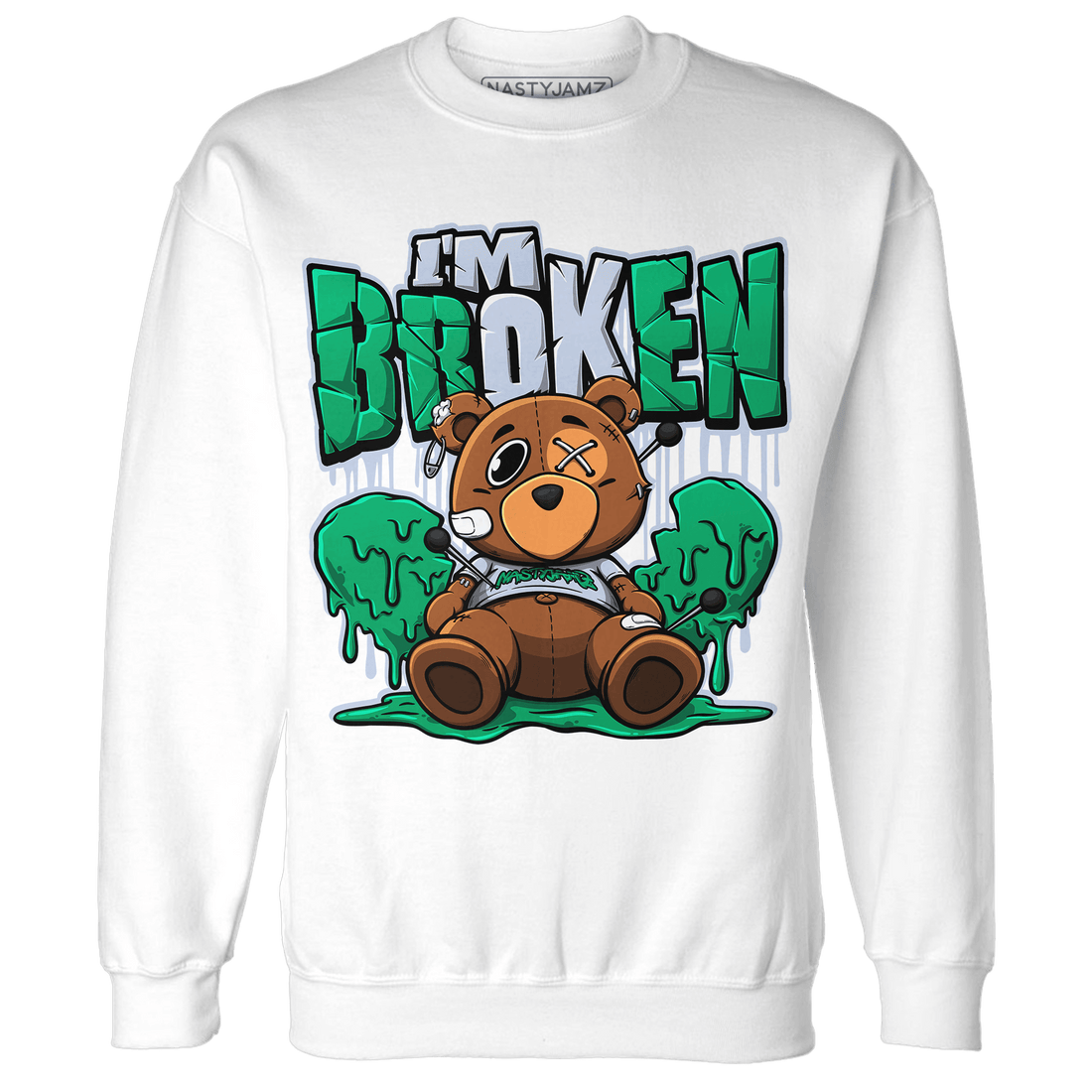 Lucky Green 5s Sweatshirt Match Im Broken BER - NastyJamz