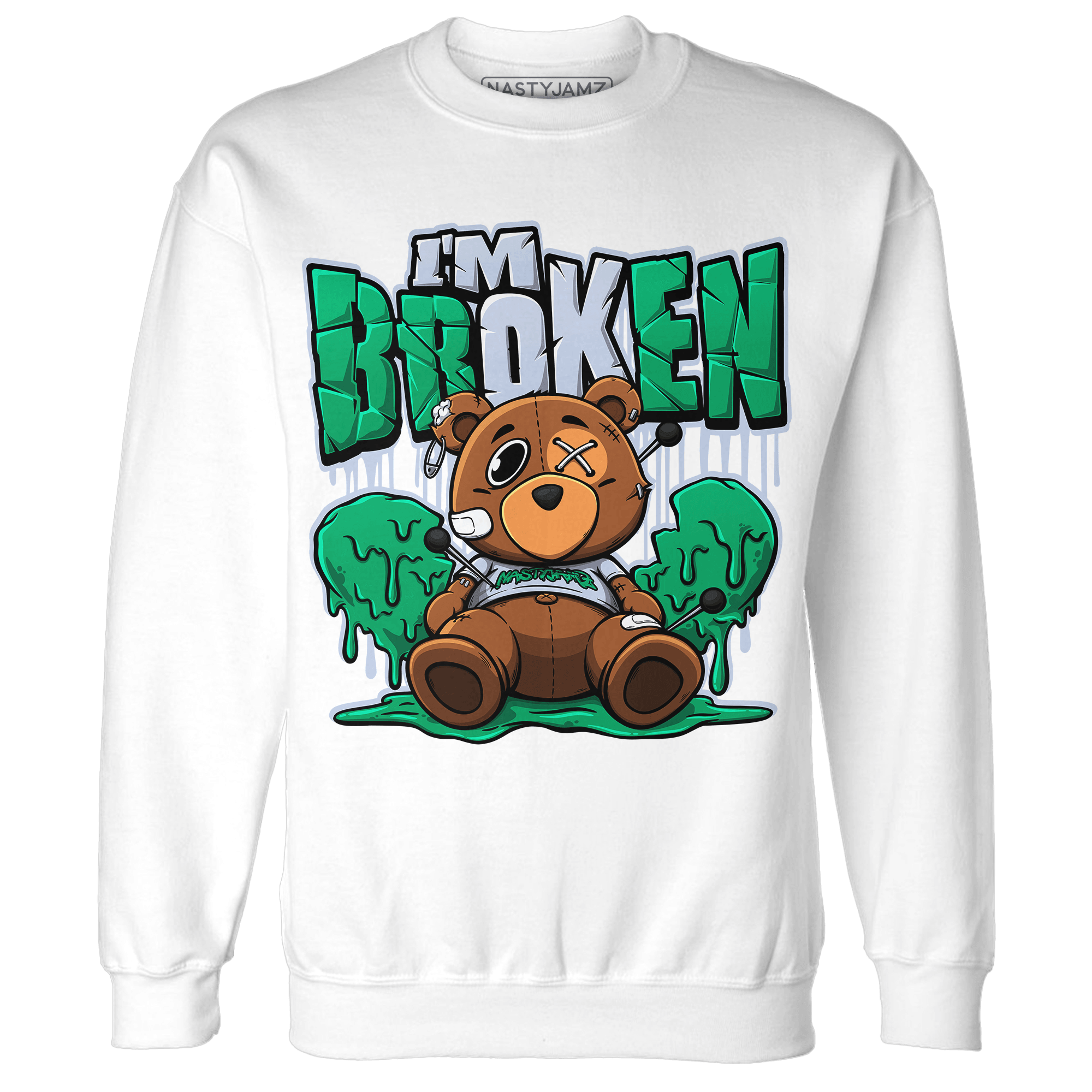 Lucky Green 5s Sweatshirt Match Im Broken BER - NastyJamz