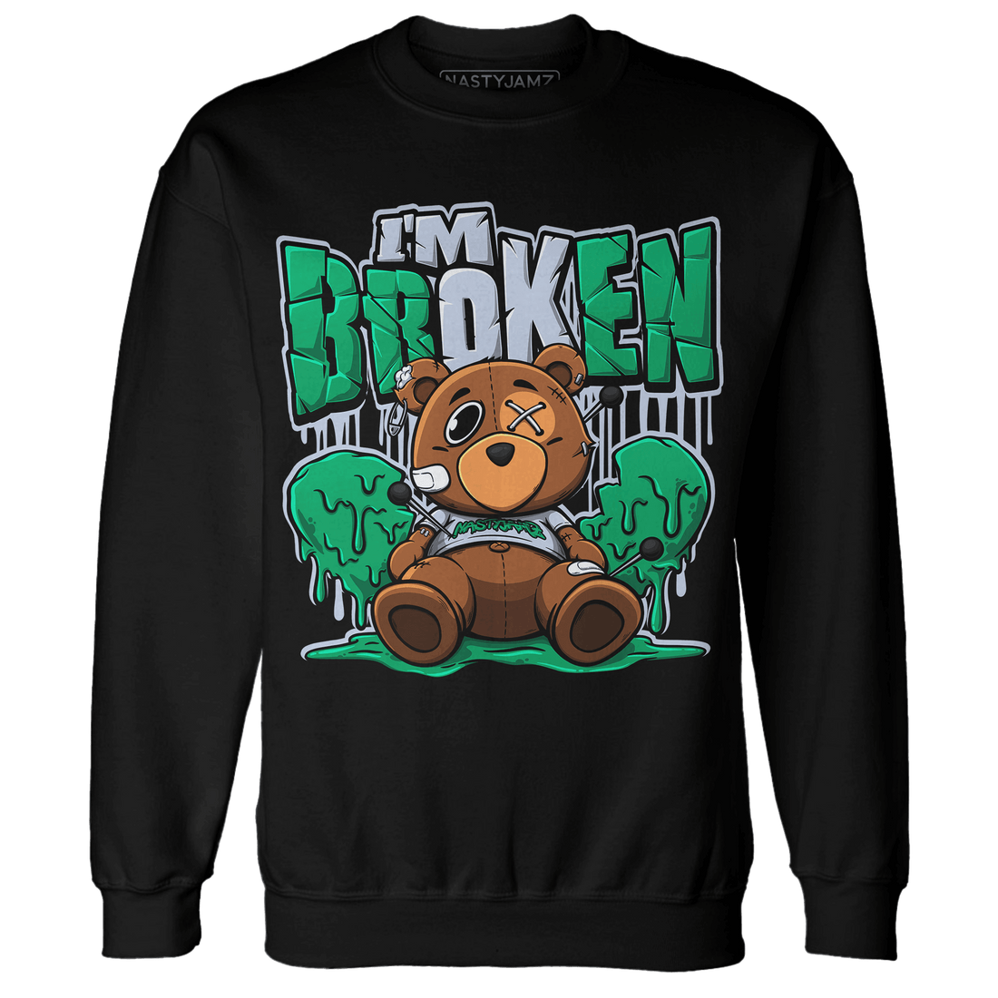 Lucky Green 5s Sweatshirt Match Im Broken BER - NastyJamz