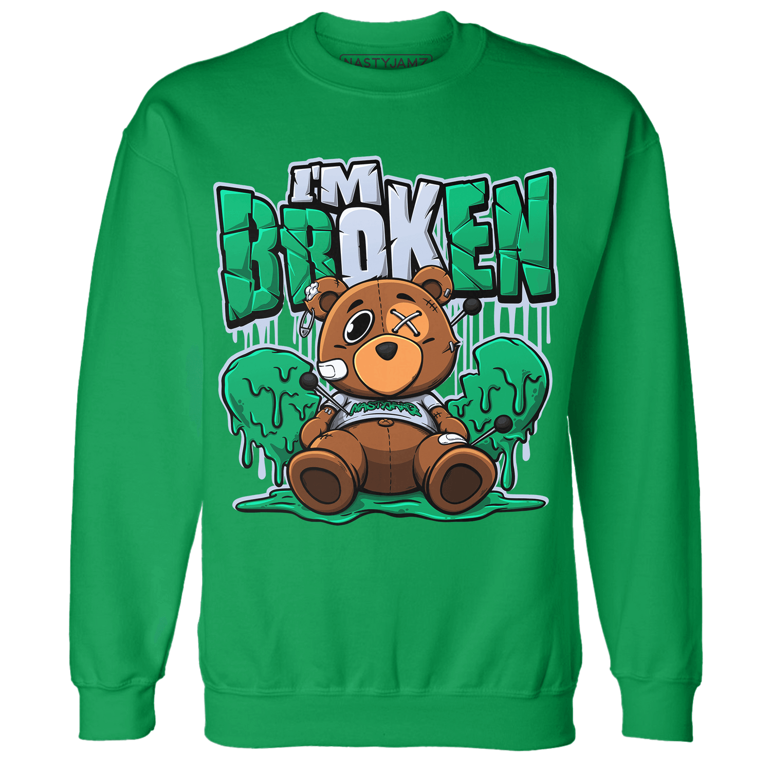 Lucky Green 5s Sweatshirt Match Im Broken BER - NastyJamz