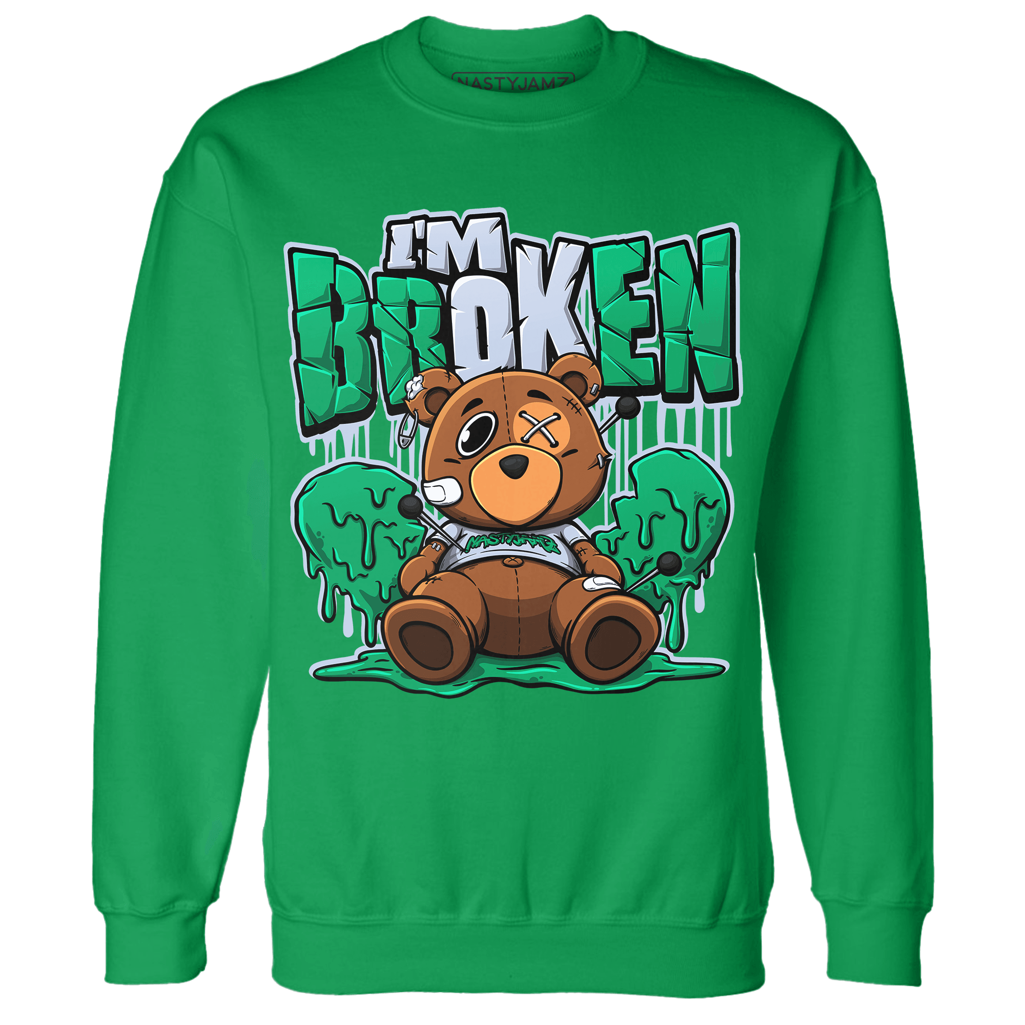 Lucky Green 5s Sweatshirt Match Im Broken BER - NastyJamz