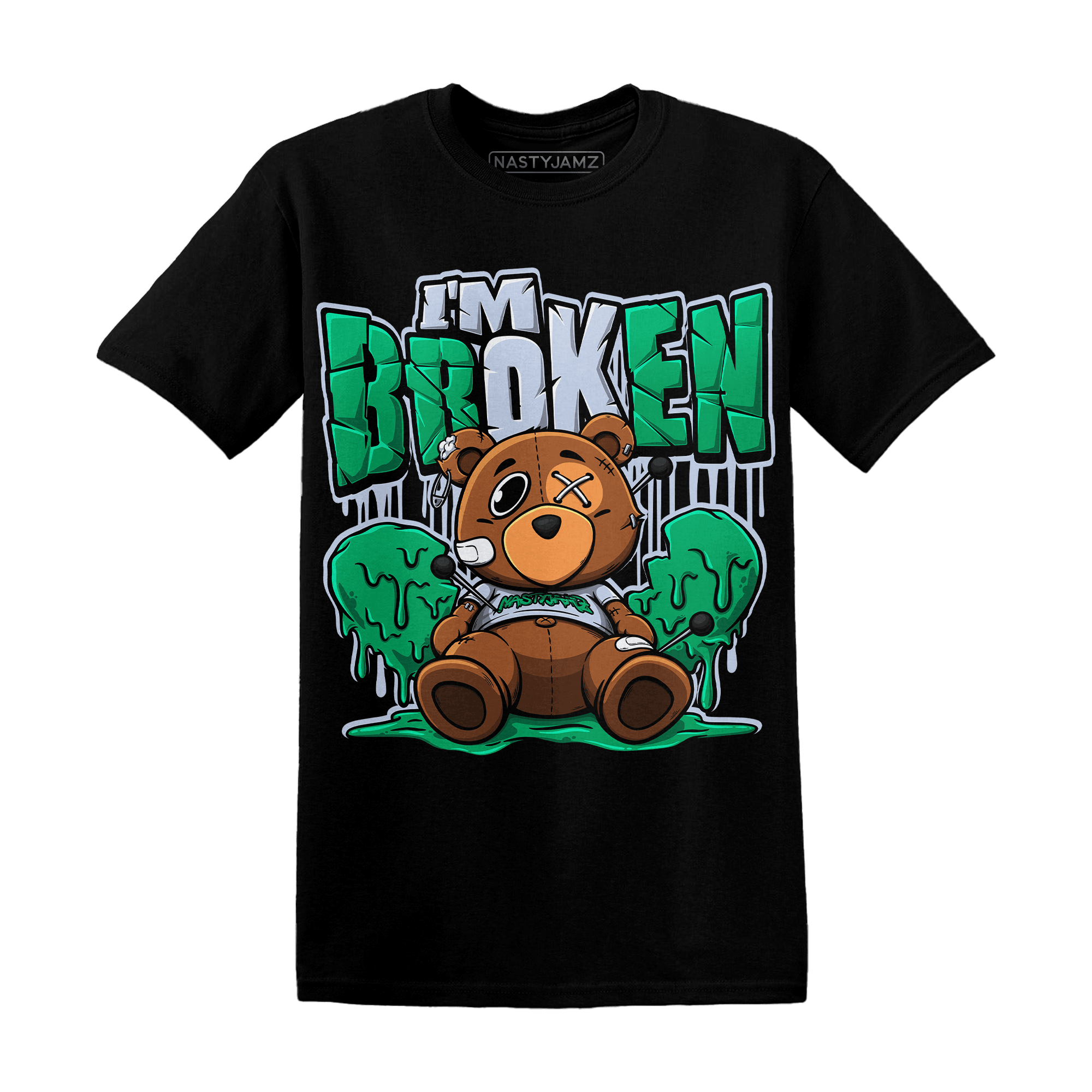 Lucky Green 5s T Shirt Im Broken BER - NastyJamz