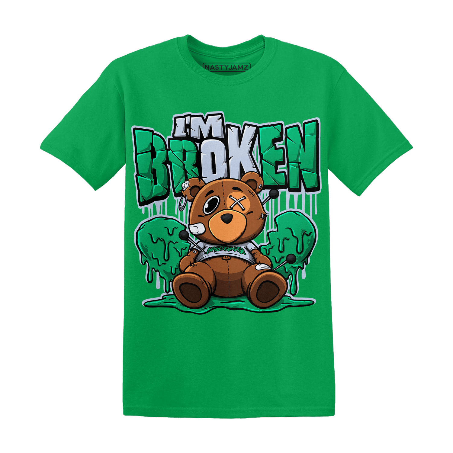 Lucky Green 5s T Shirt Im Broken BER - NastyJamz