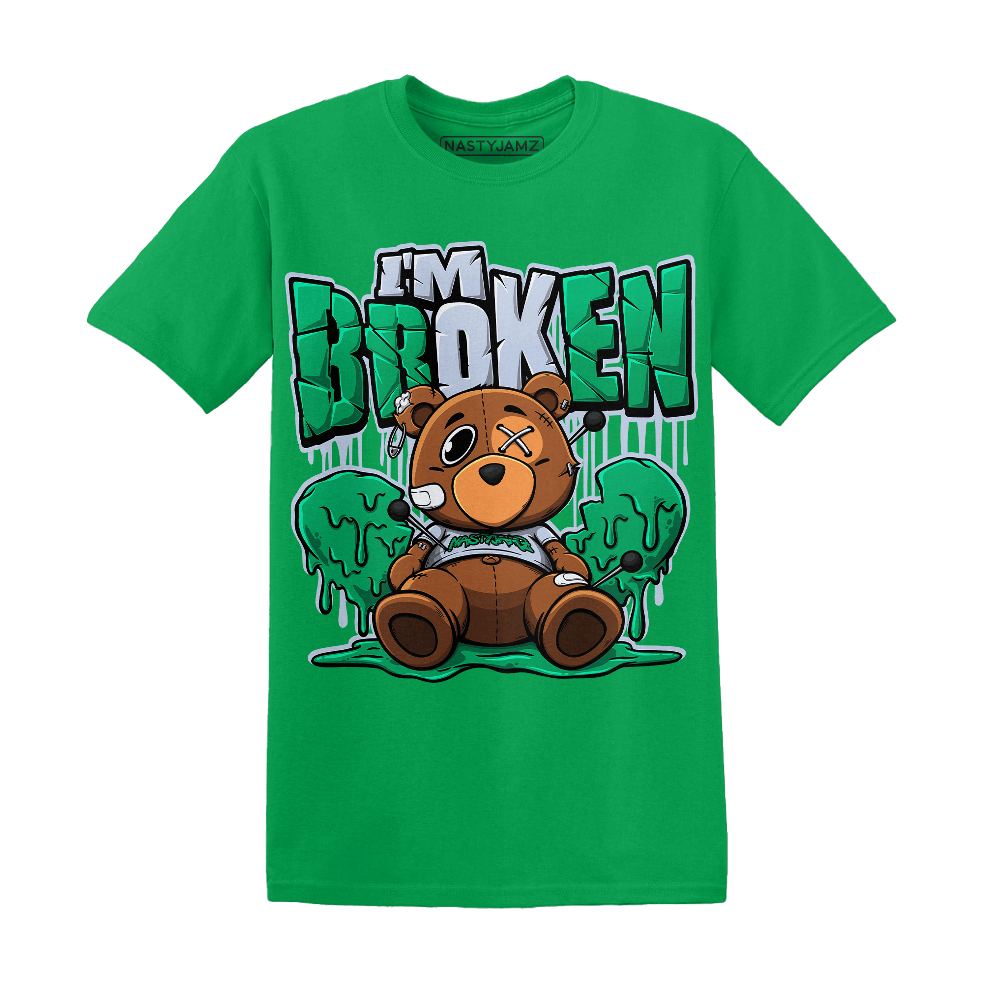 Lucky Green 5s T Shirt Im Broken BER - NastyJamz