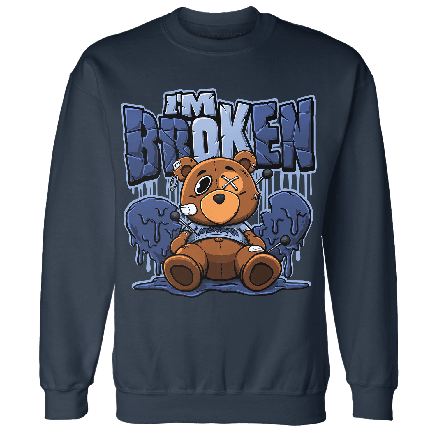 Midnight Navy 5s Sweatshirt Match Im Broken BER - NastyJamz