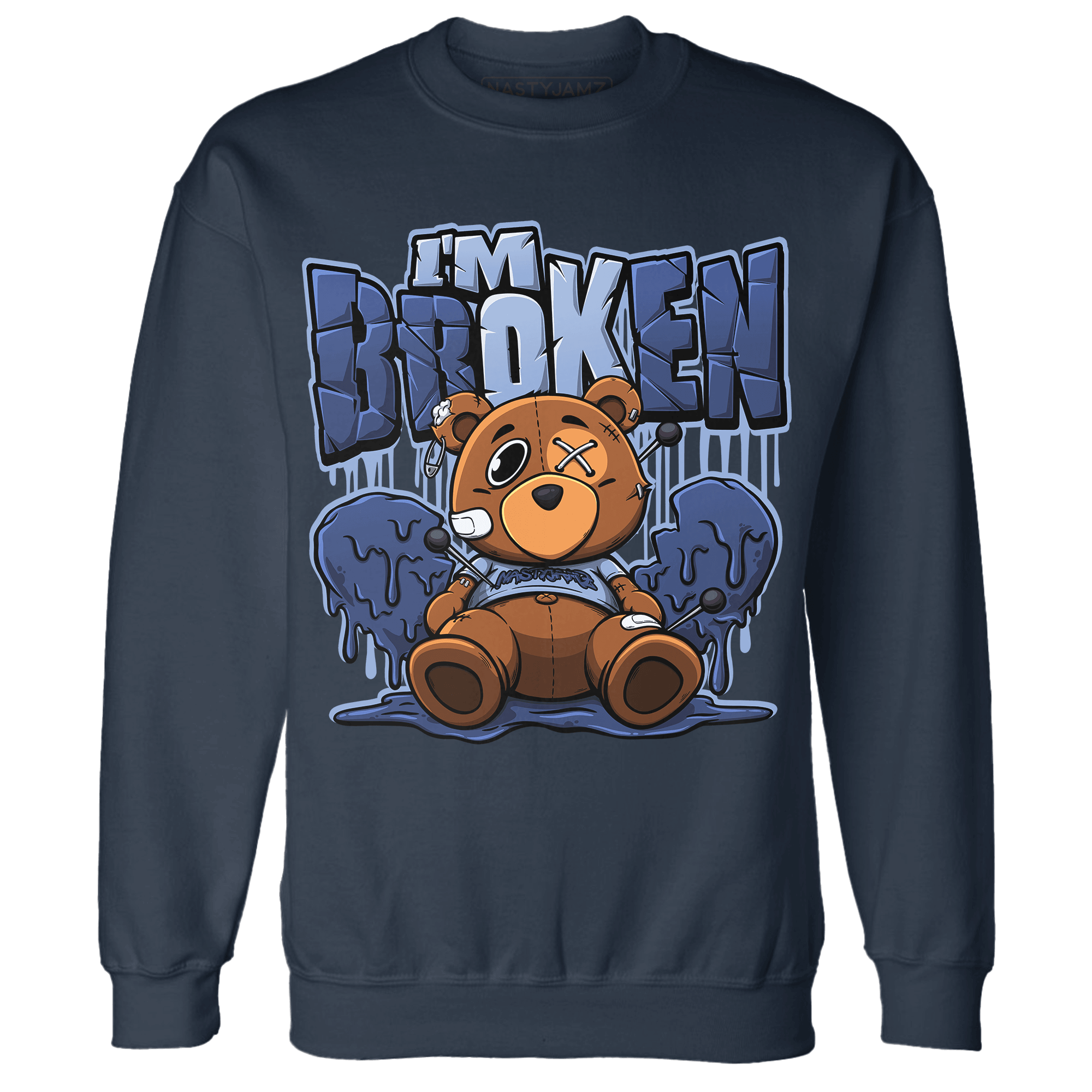 Midnight Navy 5s Sweatshirt Match Im Broken BER - NastyJamz