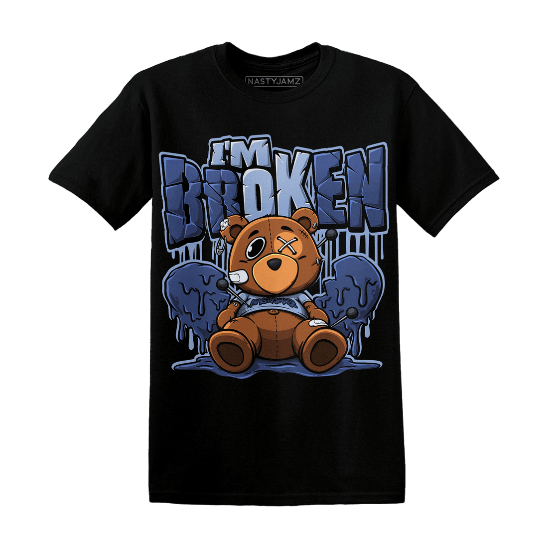 Midnight Navy 5s T Shirt Im Broken BER - NastyJamz