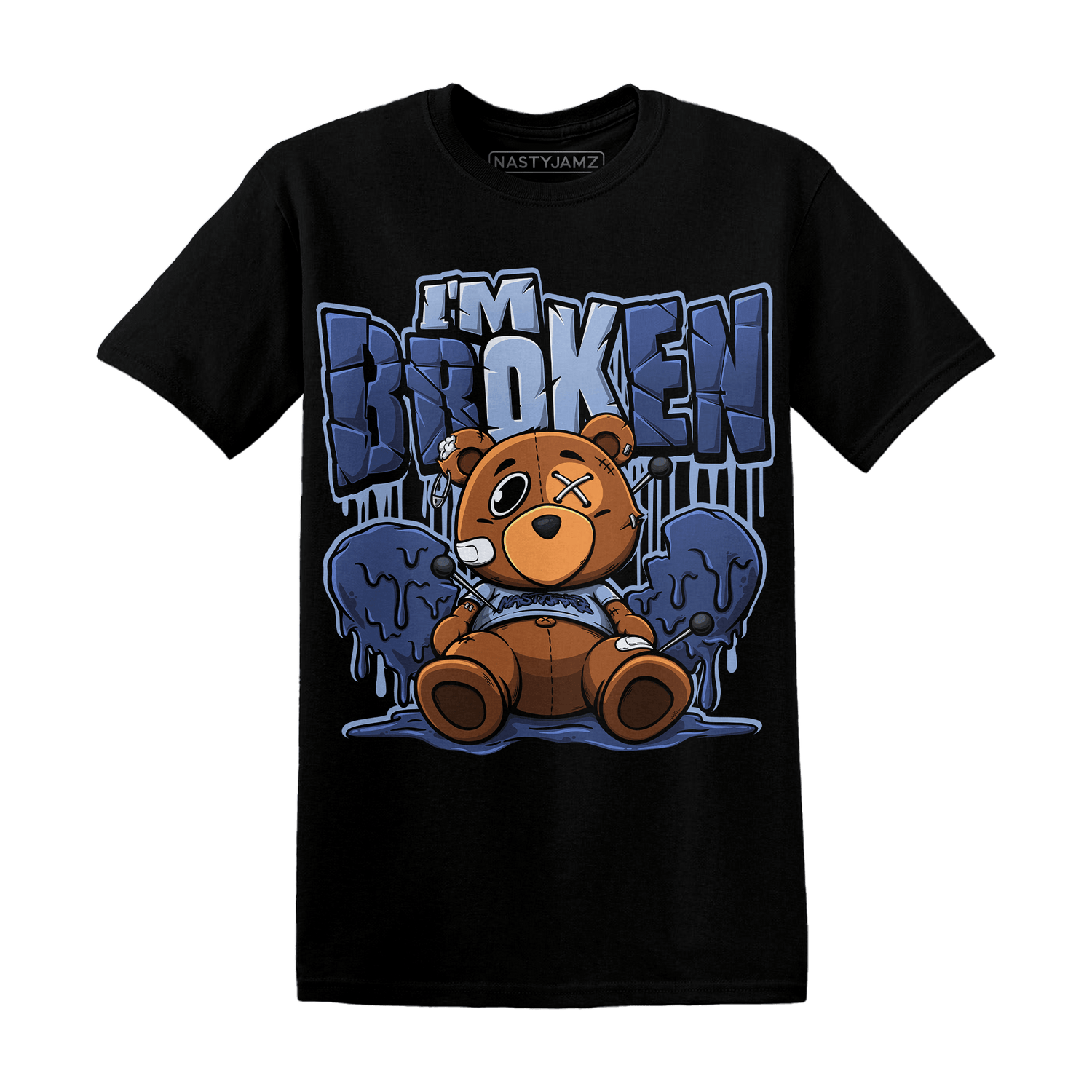 Midnight Navy 5s T Shirt Im Broken BER - NastyJamz