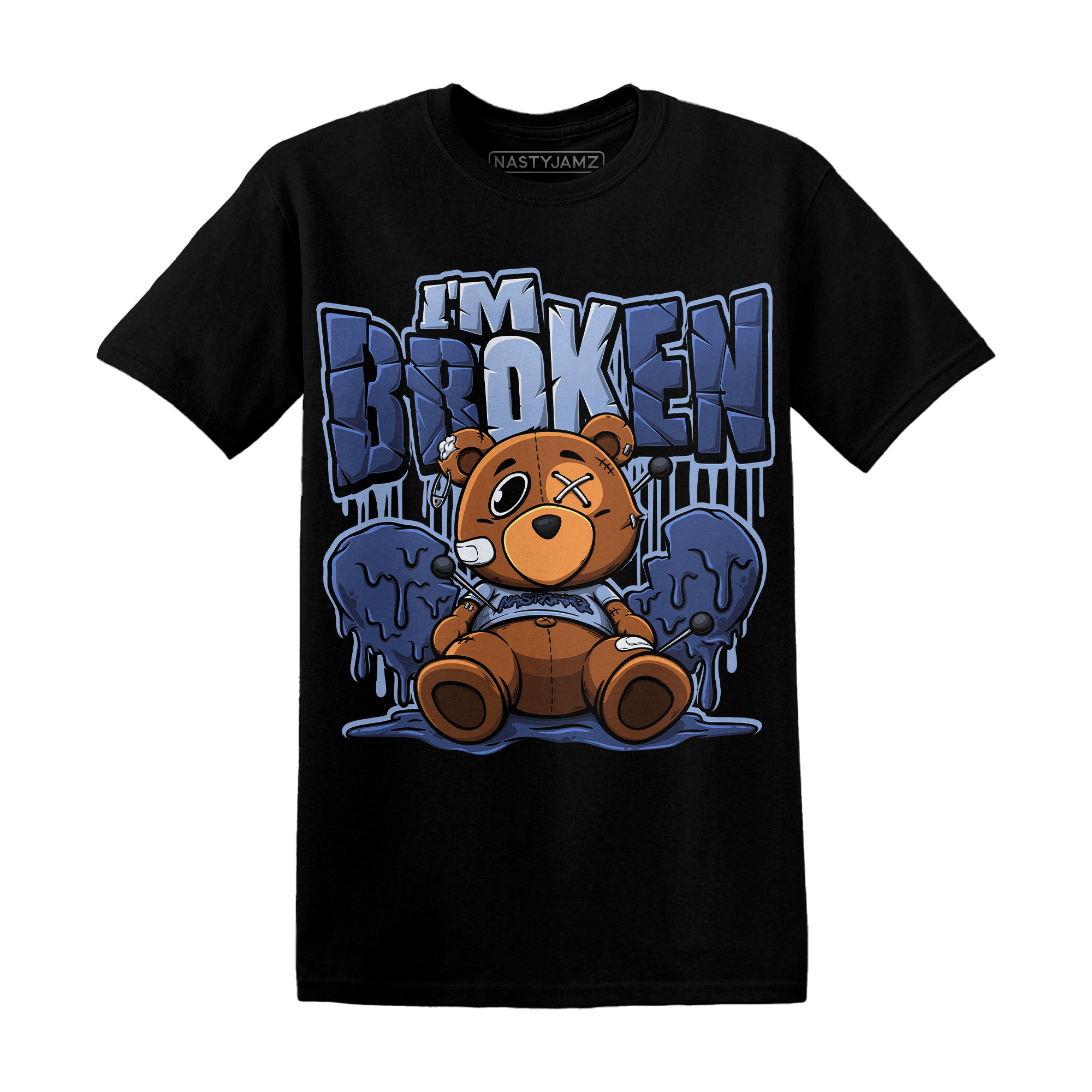Midnight Navy 5s T Shirt Im Broken BER - NastyJamz