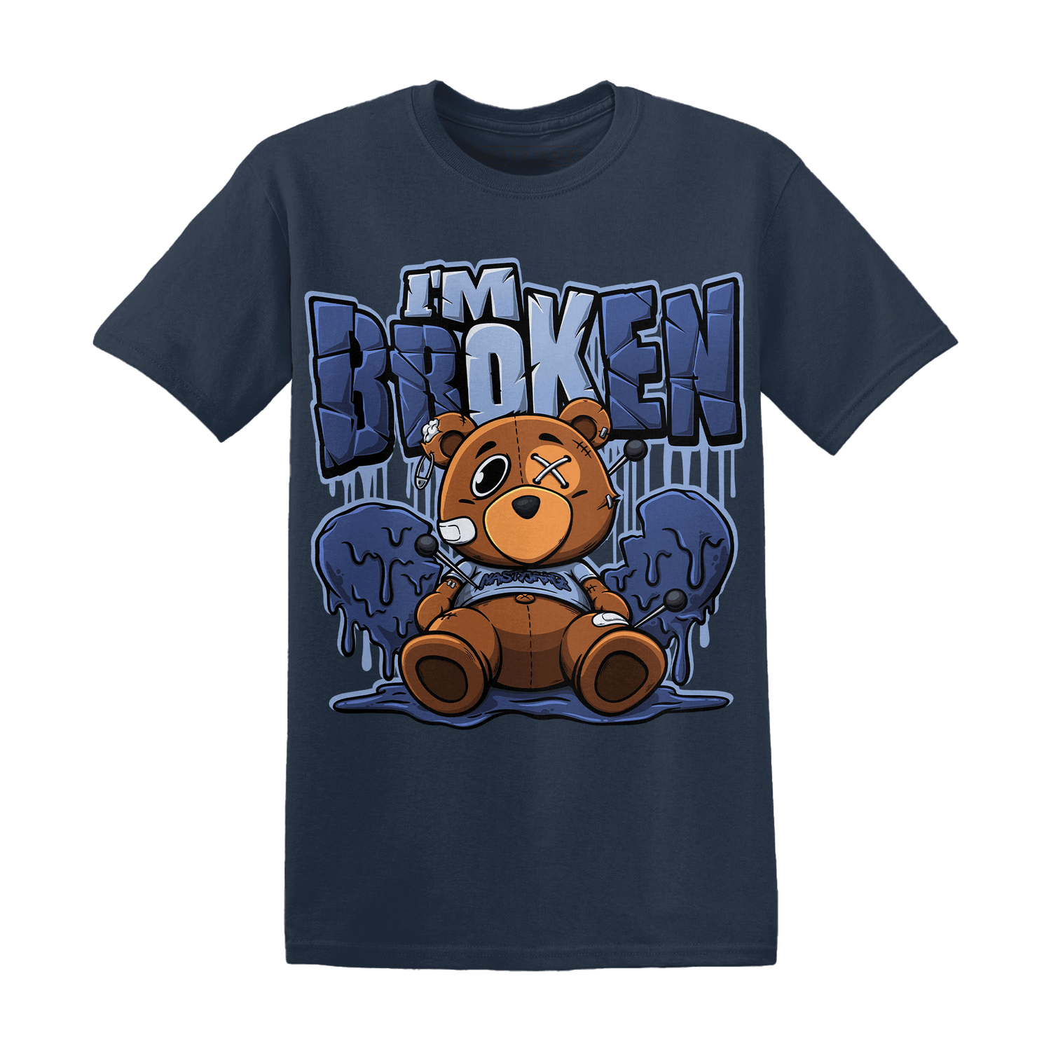 Midnight Navy 5s T Shirt Im Broken BER - NastyJamz