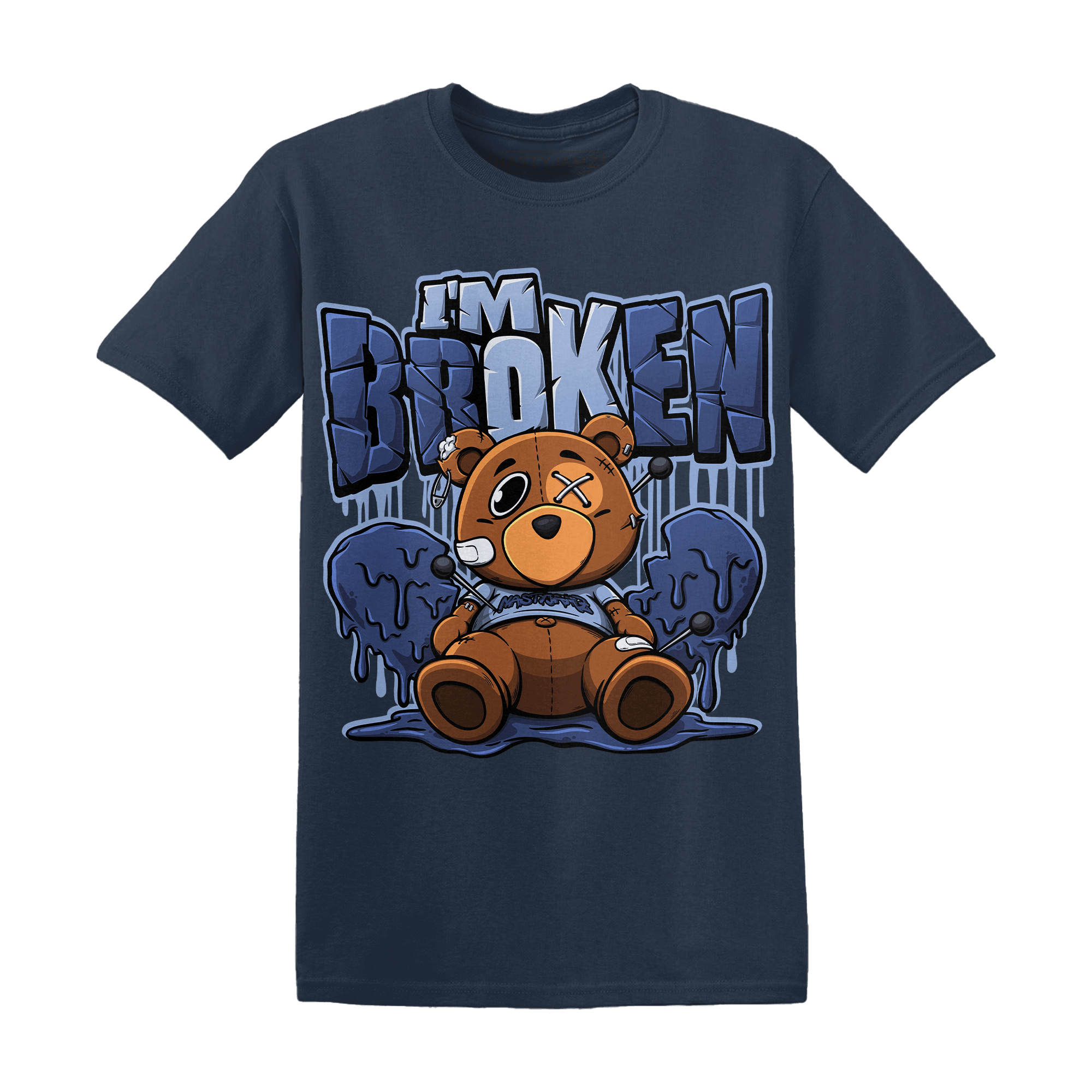 Midnight Navy 5s T Shirt Im Broken BER - NastyJamz