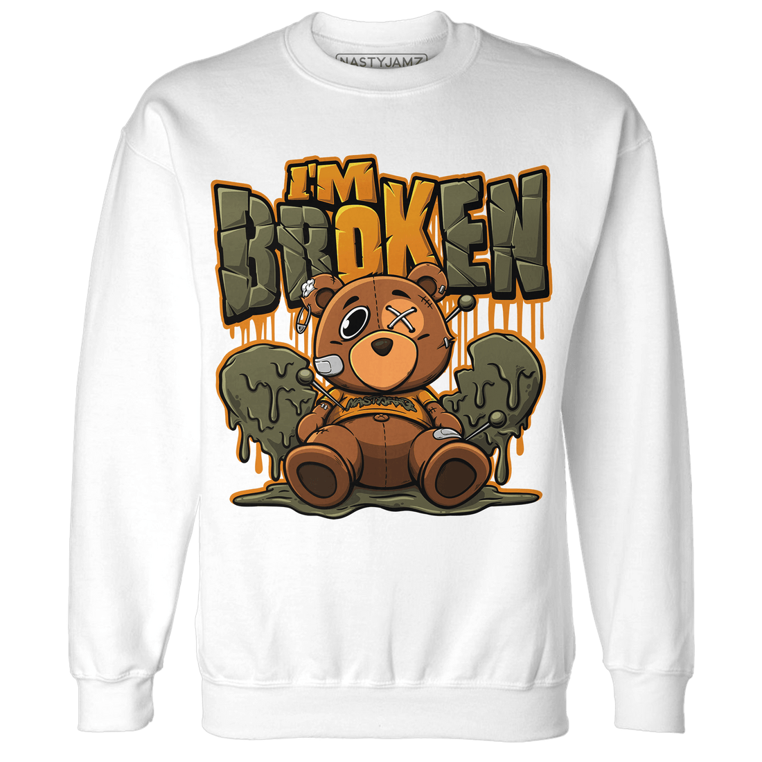 Olive 5s Sweatshirt Match Im Broken BER - NastyJamz