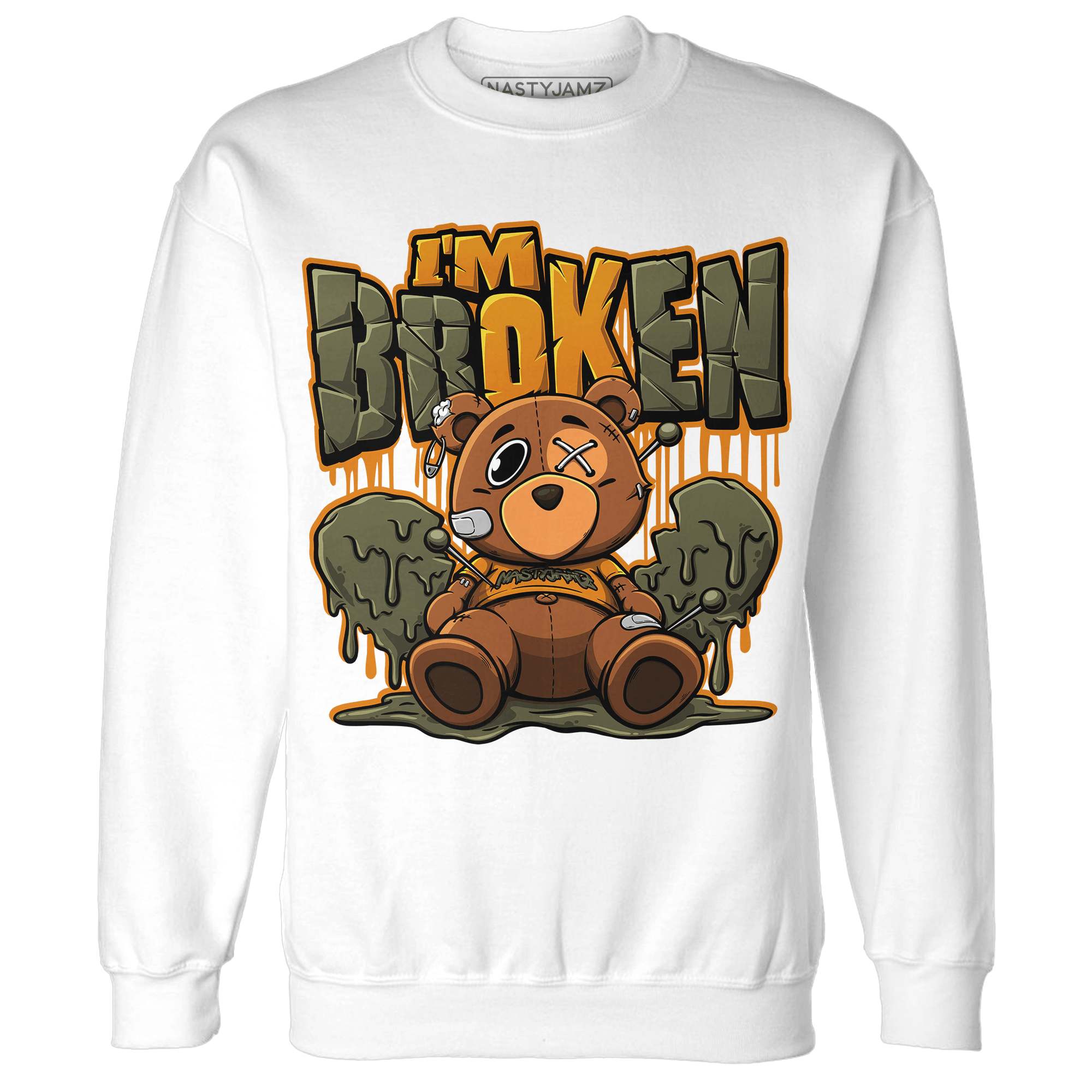 Olive 5s Sweatshirt Match Im Broken BER - NastyJamz
