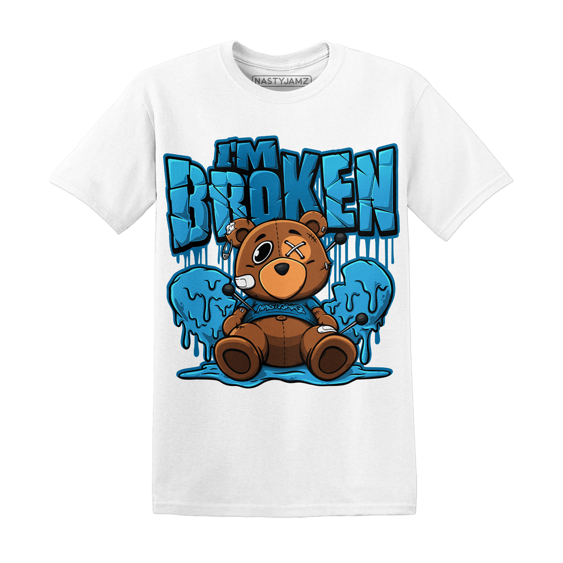 Powder Blue 9s T Shirt Im Broken BER - NastyJamz