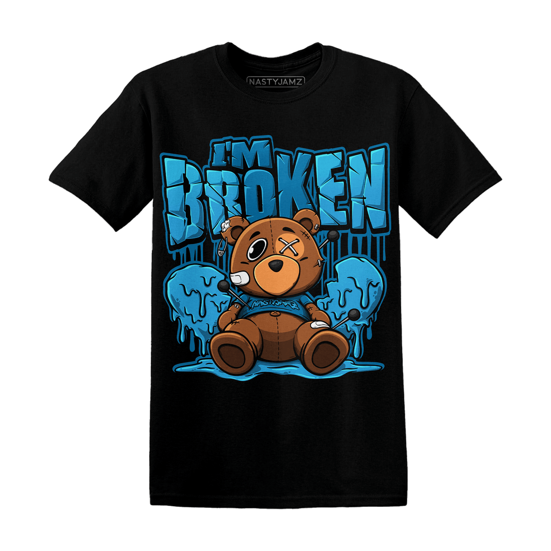 Powder Blue 9s T Shirt Im Broken BER - NastyJamz