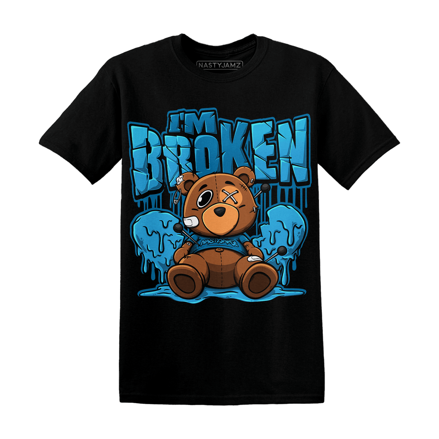 Powder Blue 9s T Shirt Im Broken BER - NastyJamz