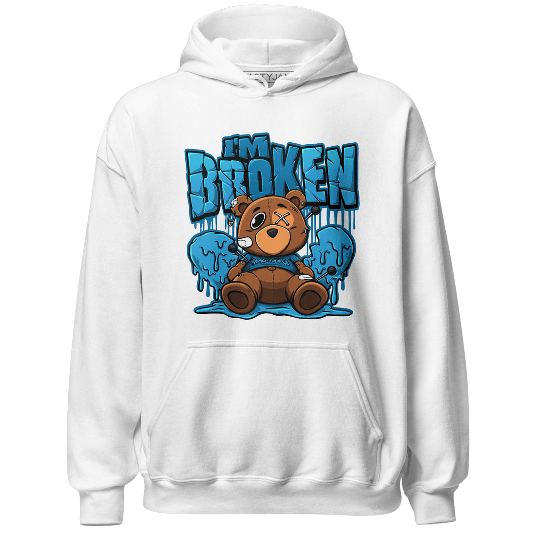 Powder Blue 9s Hoodie Match Im Broken BER - NastyJamz