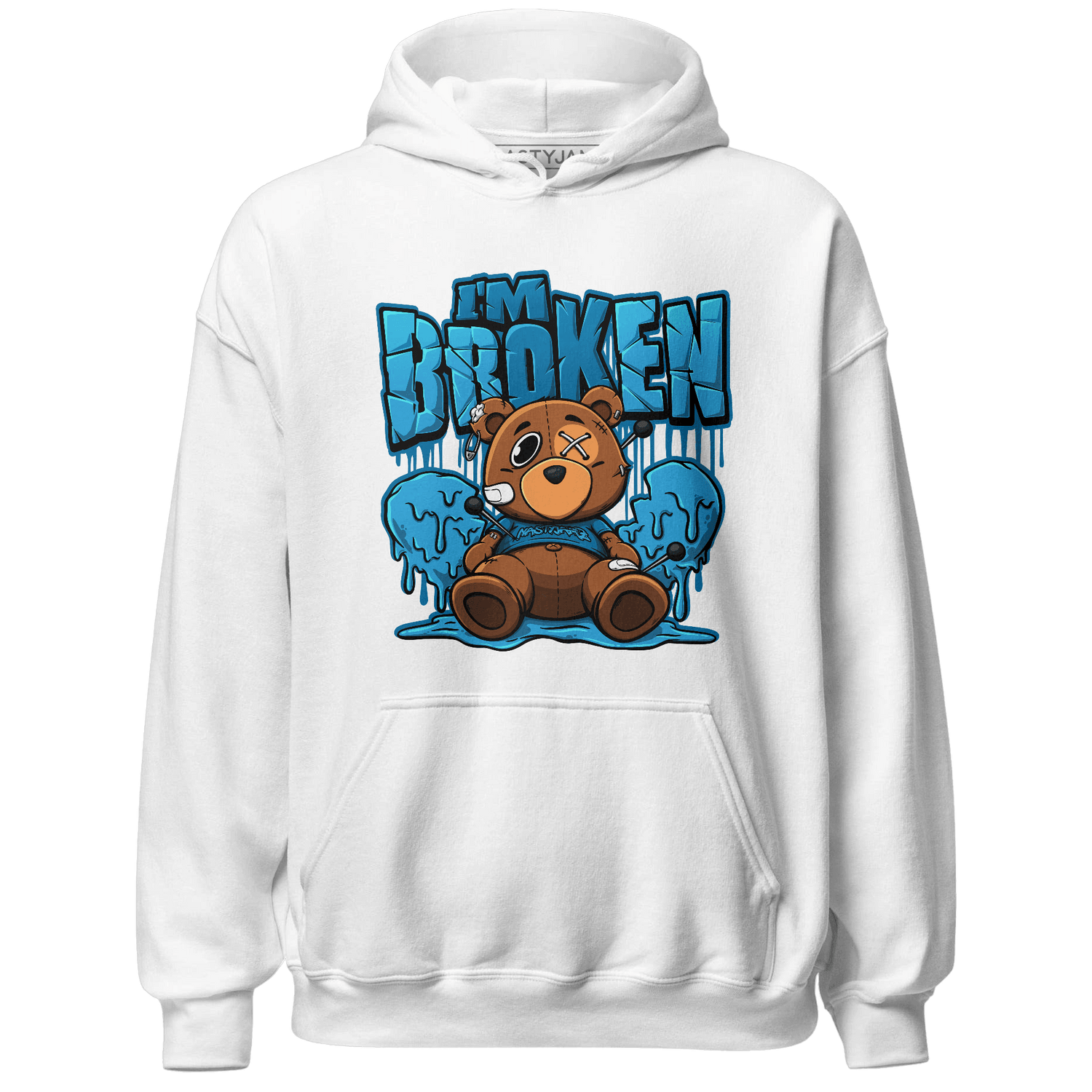 Powder Blue 9s Hoodie Match Im Broken BER - NastyJamz