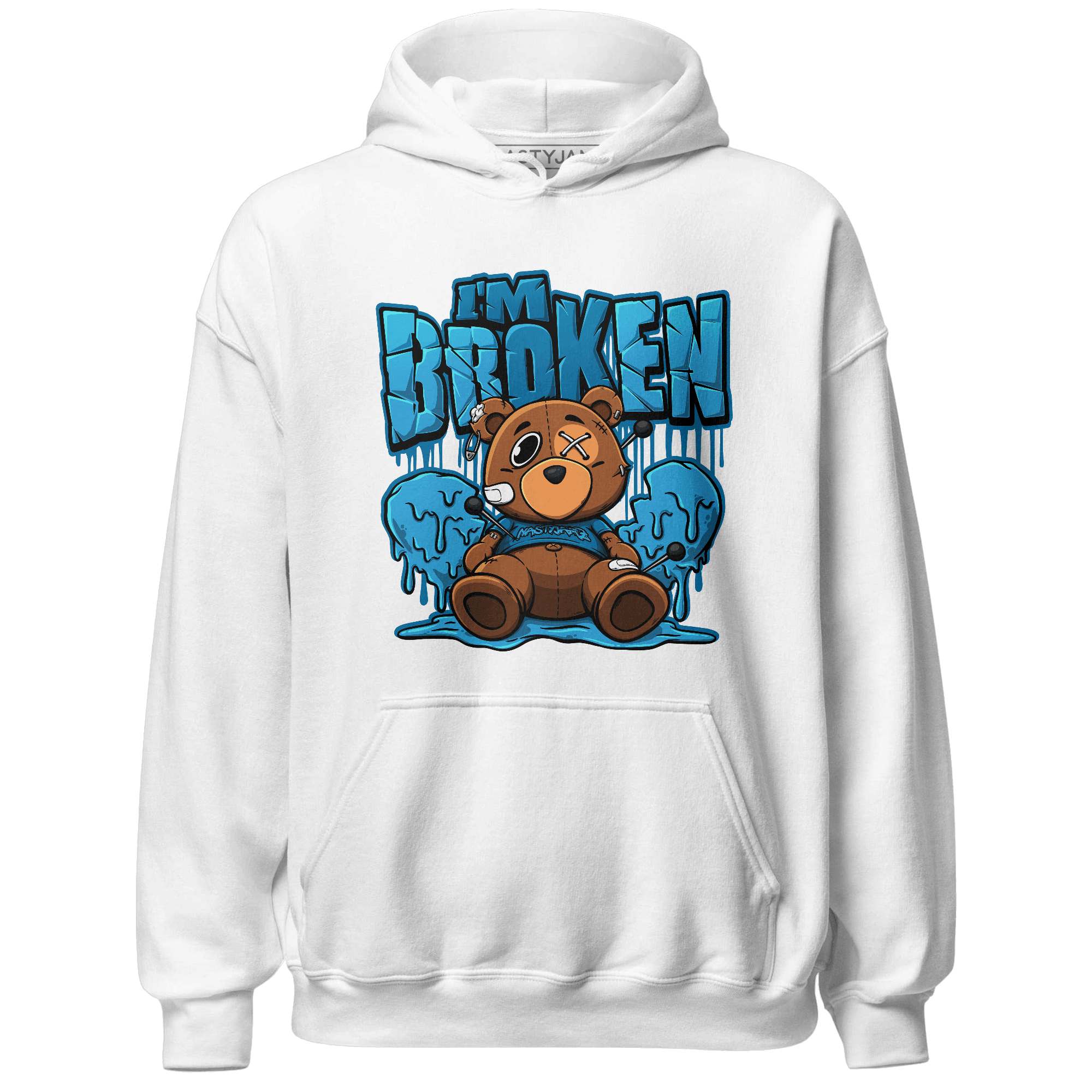 Powder Blue 9s Hoodie Match Im Broken BER - NastyJamz