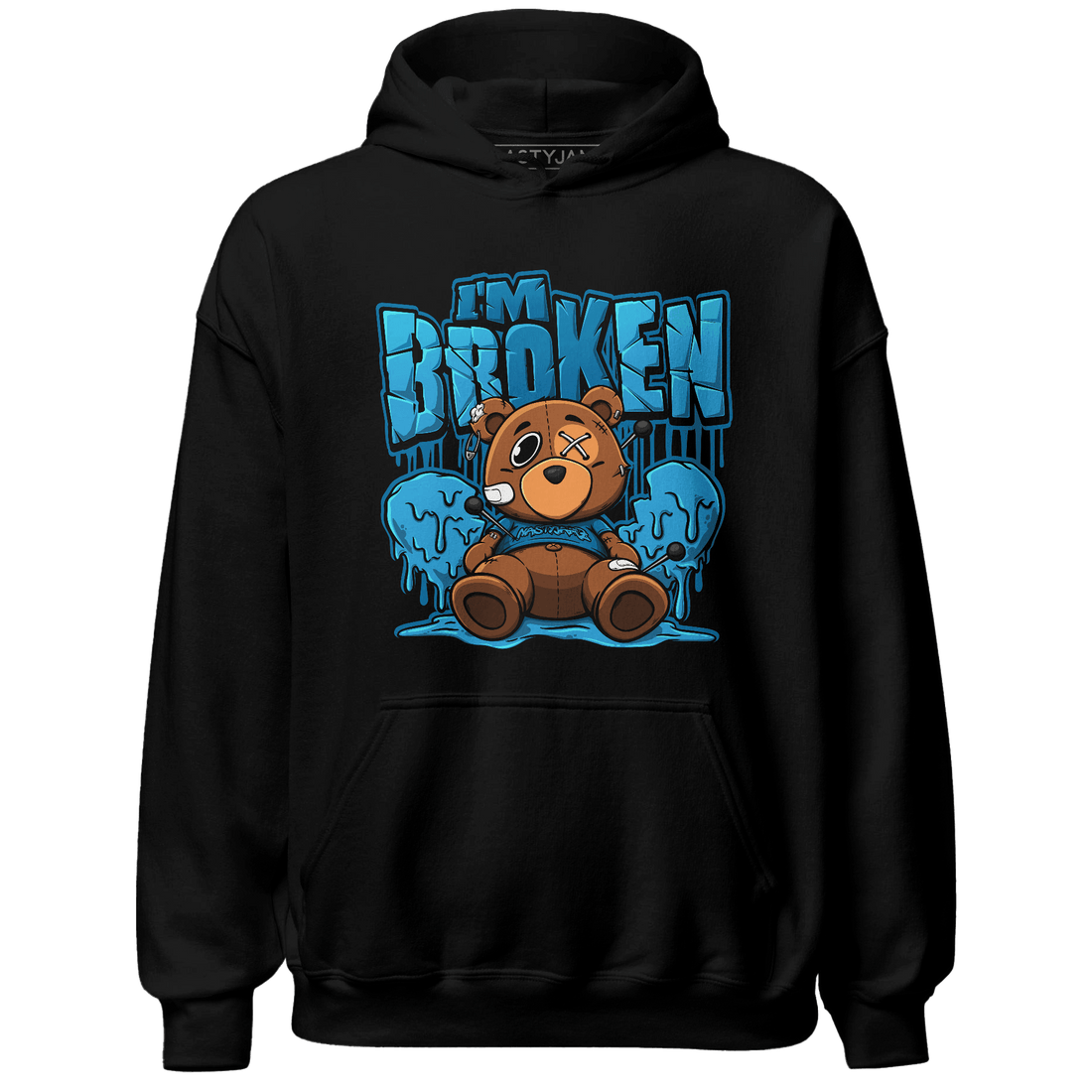 Powder Blue 9s Hoodie Match Im Broken BER - NastyJamz