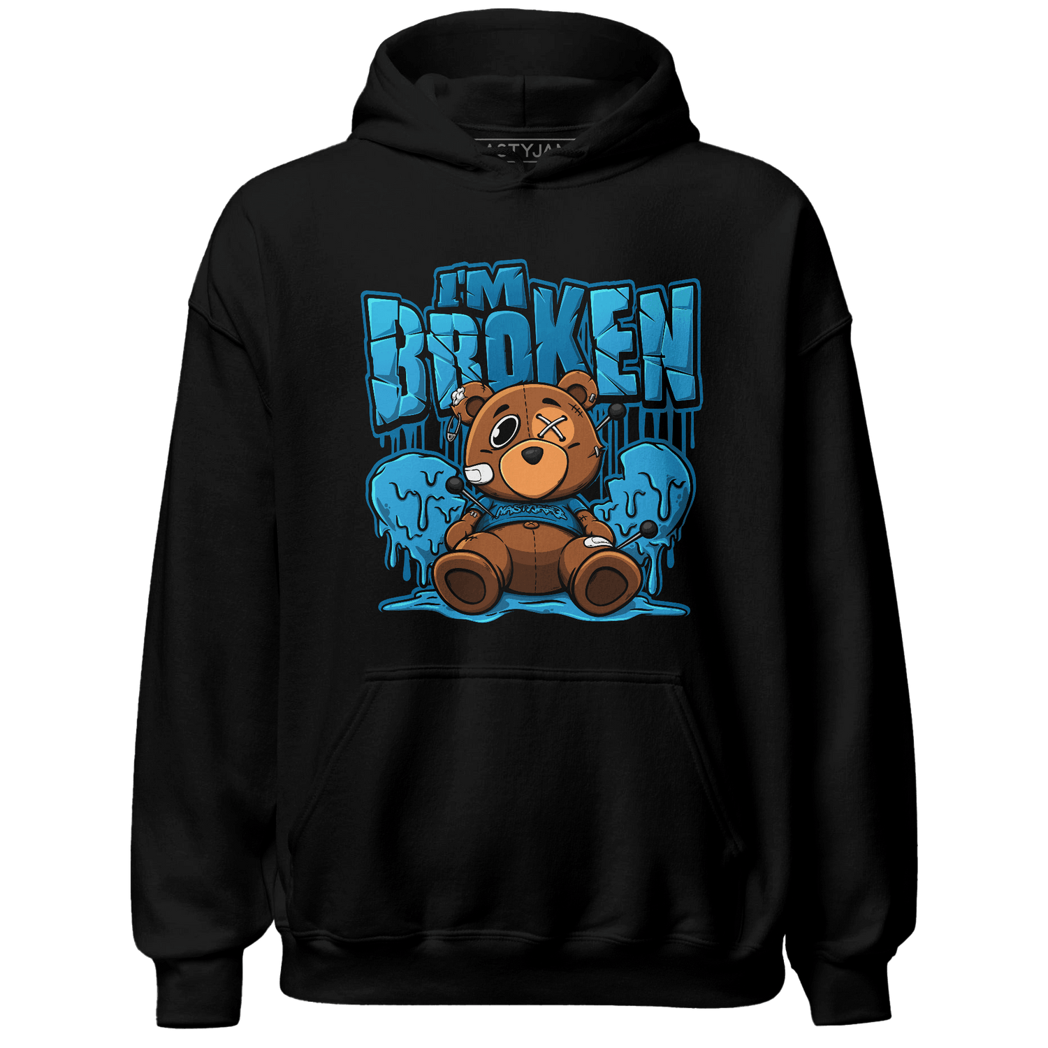 Powder Blue 9s Hoodie Match Im Broken BER - NastyJamz