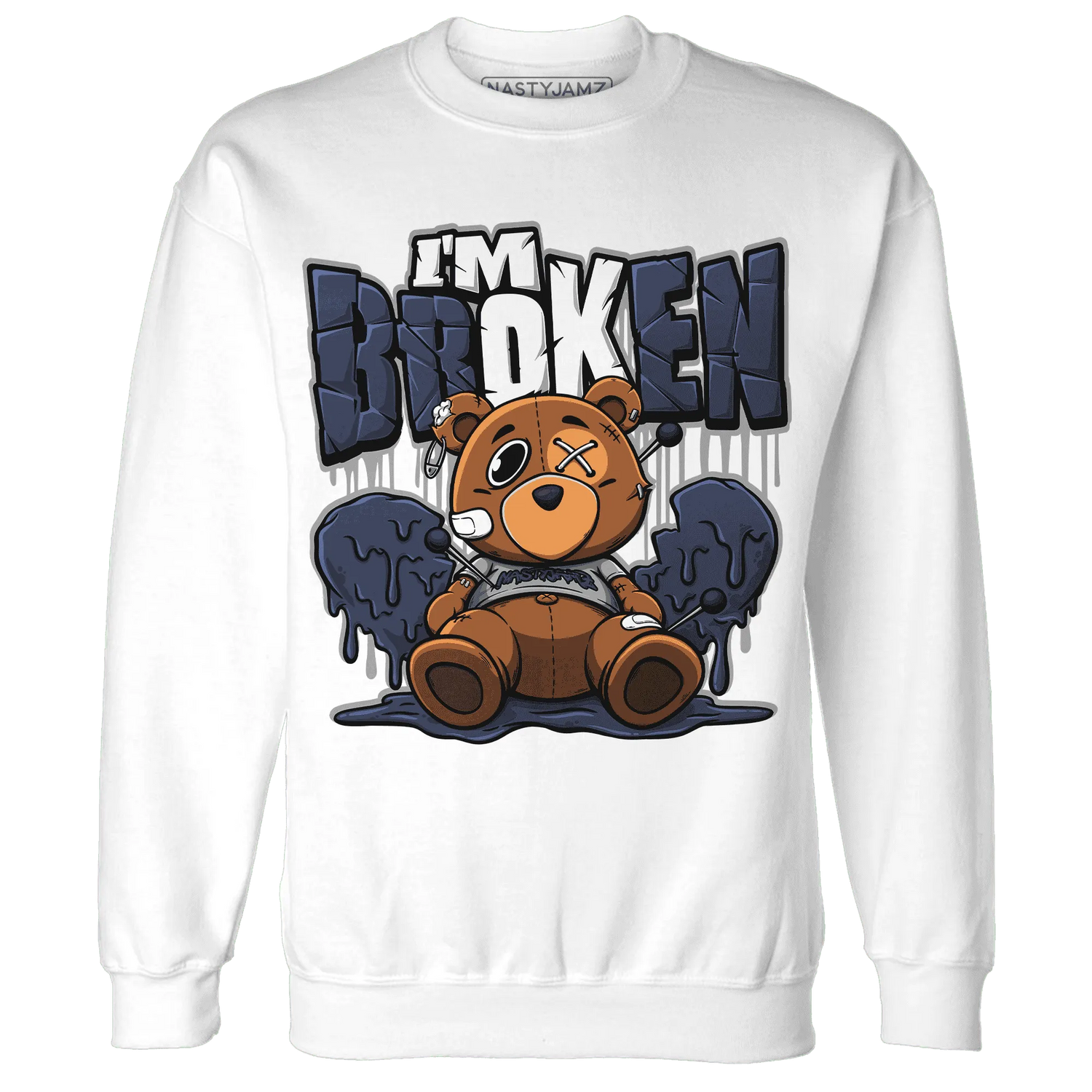 VaporMax-Plus-Midnight-Navy-White-Metallic-Silver-NastyJamz-Sweatshirt-Match-Im-Broken-BER