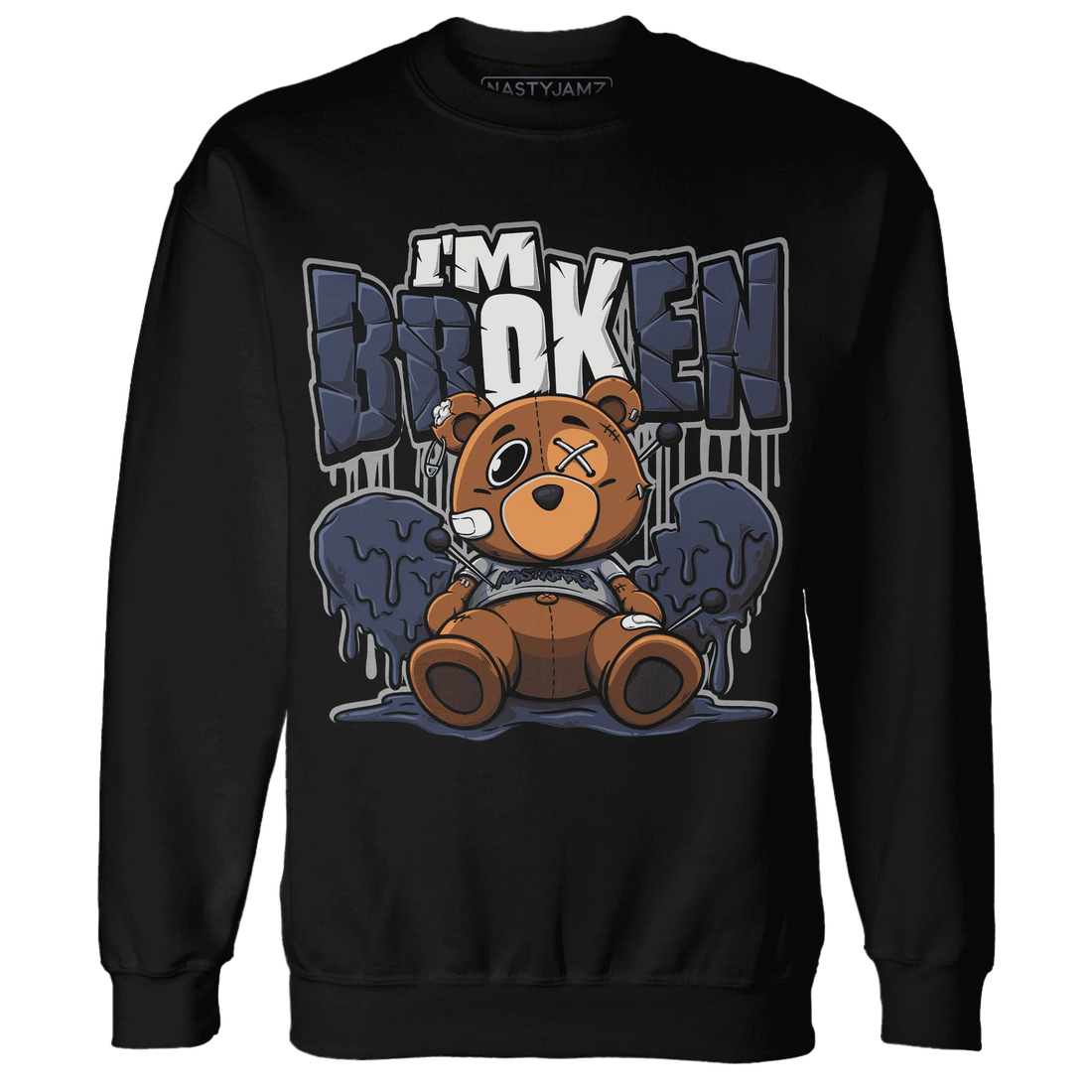 VaporMax-Plus-Midnight-Navy-White-Metallic-Silver-NastyJamz-Sweatshirt-Match-Im-Broken-BER
