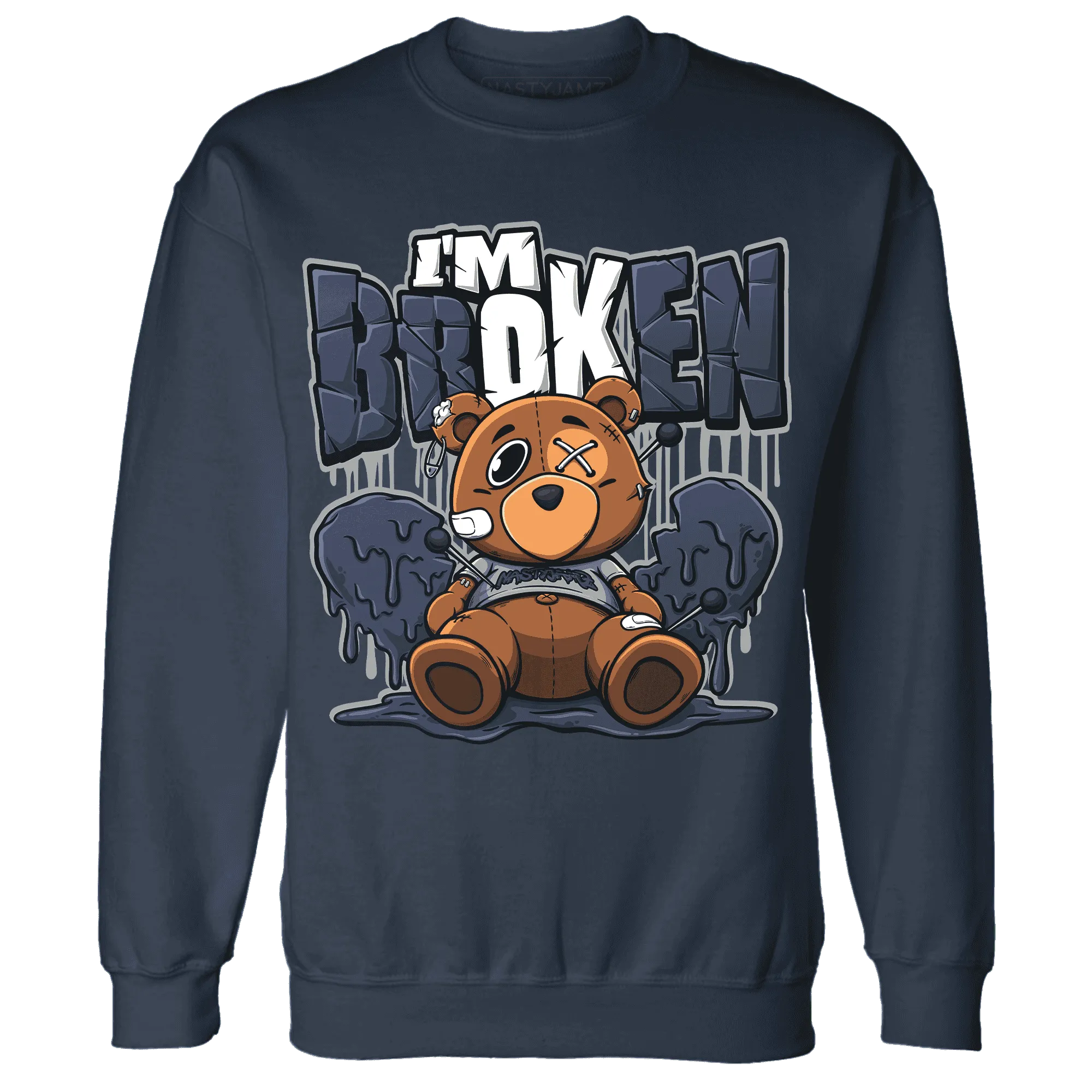 VaporMax-Plus-Midnight-Navy-White-Metallic-Silver-NastyJamz-Sweatshirt-Match-Im-Broken-BER