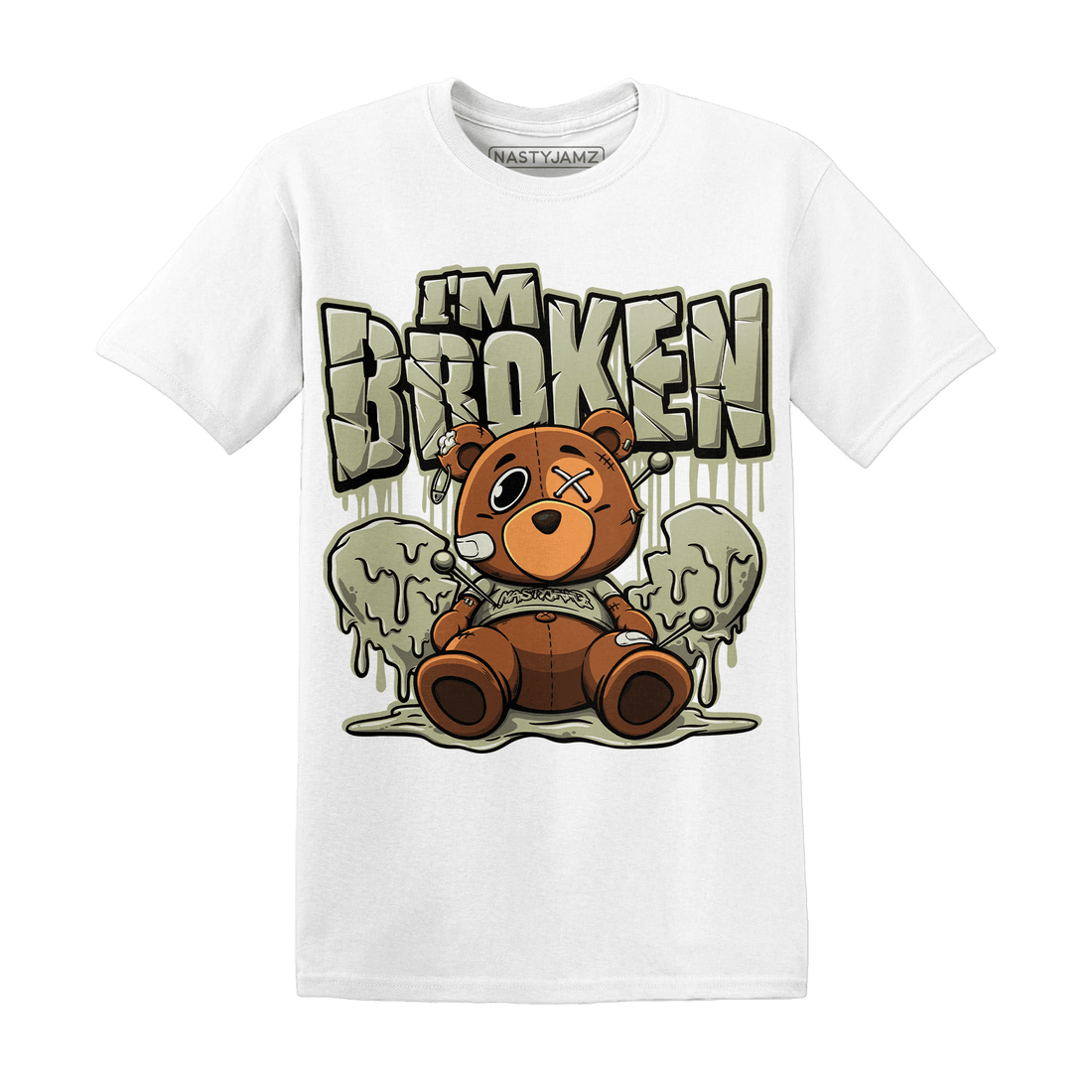 Yeezy Slide Resin T Shirt Im Broken BER - NastyJamz