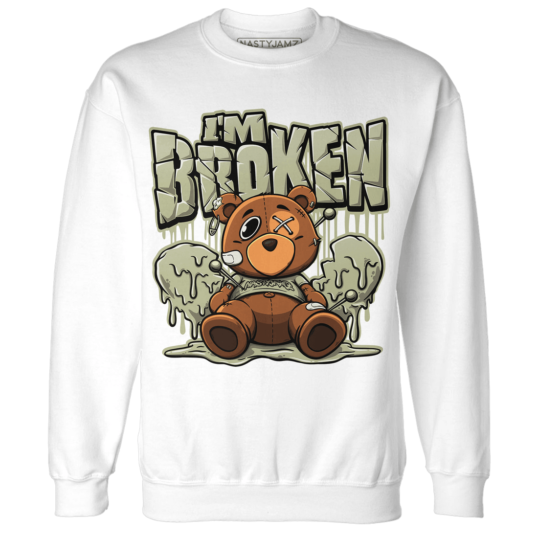 Yeezy Slide Resin Sweatshirt Match Im Broken BER - NastyJamz