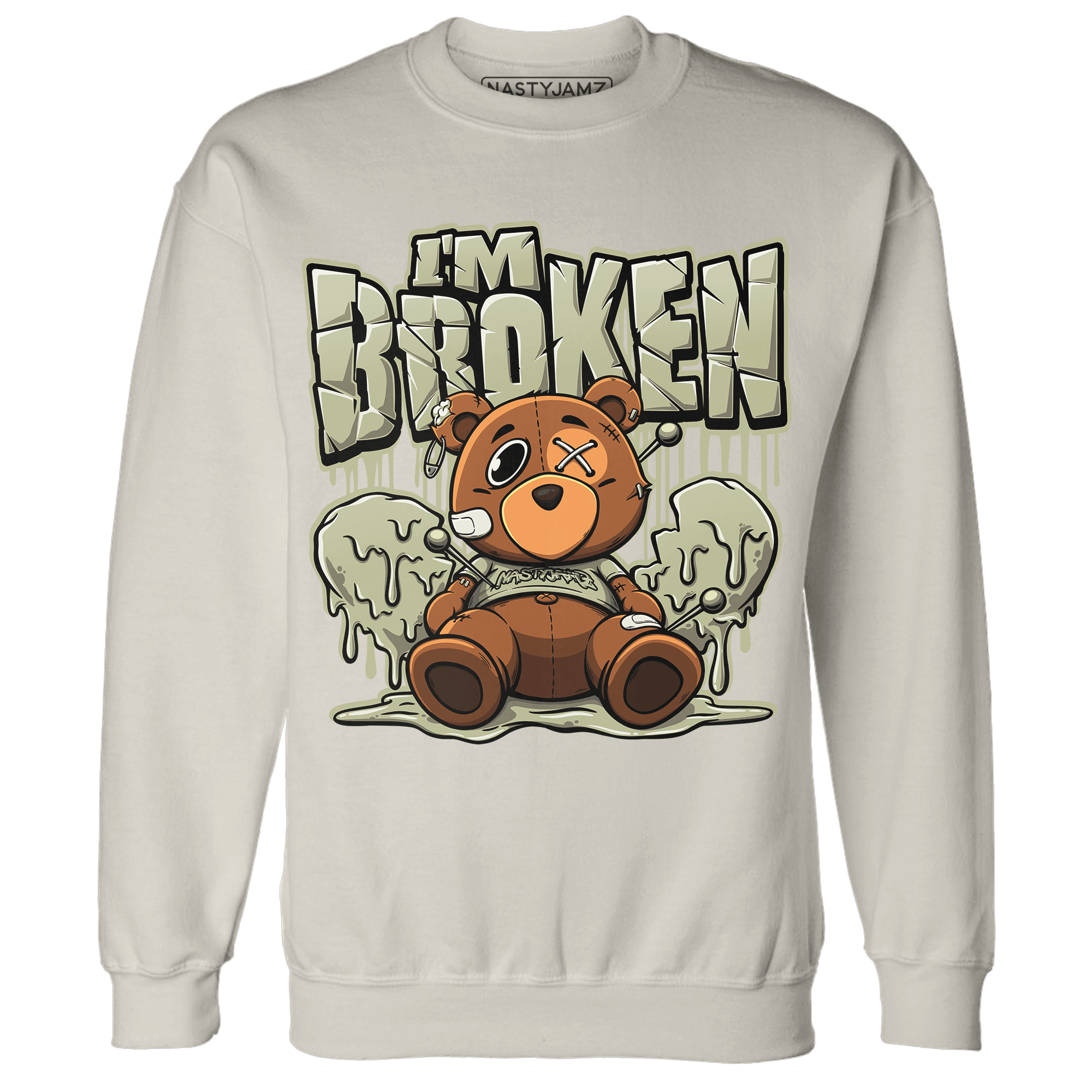 Yeezy Slide Resin Sweatshirt Match Im Broken BER - NastyJamz