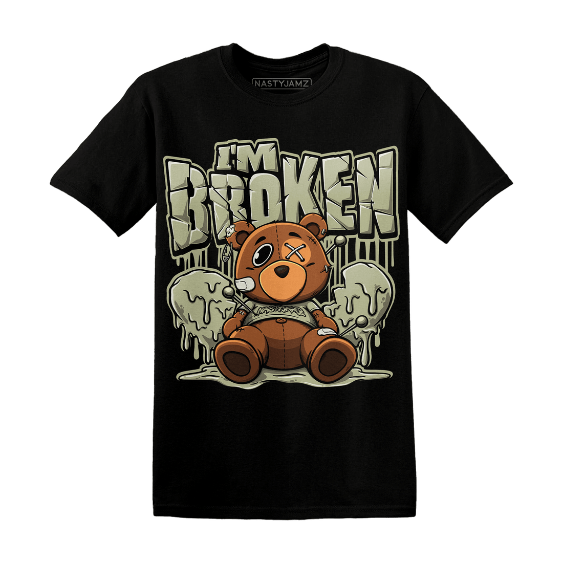 Yeezy Slide Resin T Shirt Im Broken BER - NastyJamz