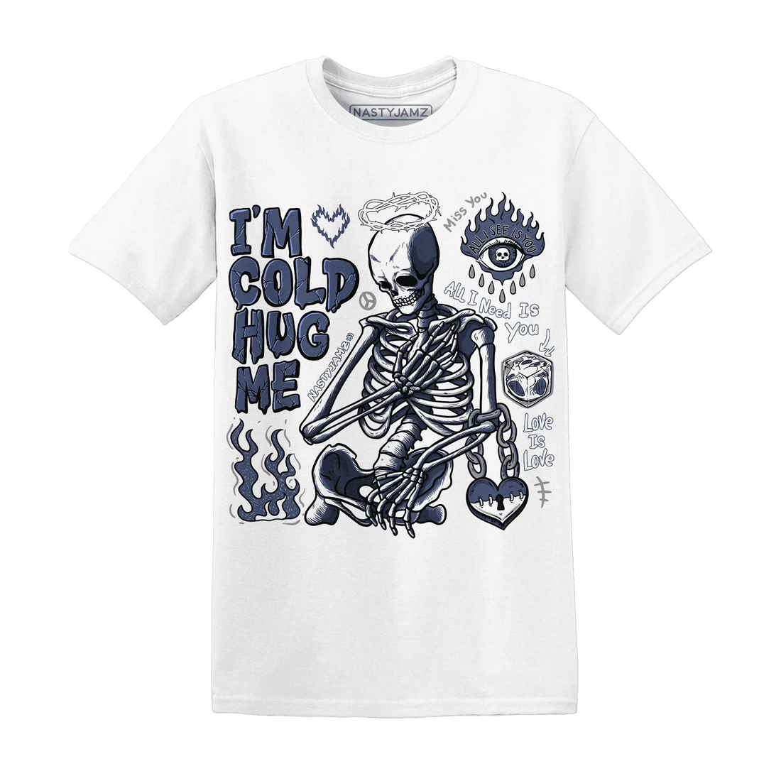 Low-Diffused-Blue-11s-NastyJamz-T-Shirt-Match-Im-Cold-Hug-Me