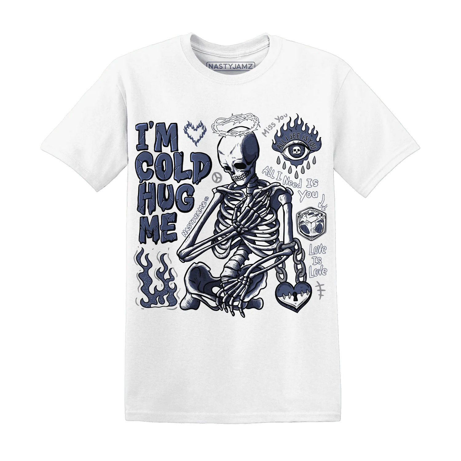 Low-Diffused-Blue-11s-NastyJamz-T-Shirt-Match-Im-Cold-Hug-Me