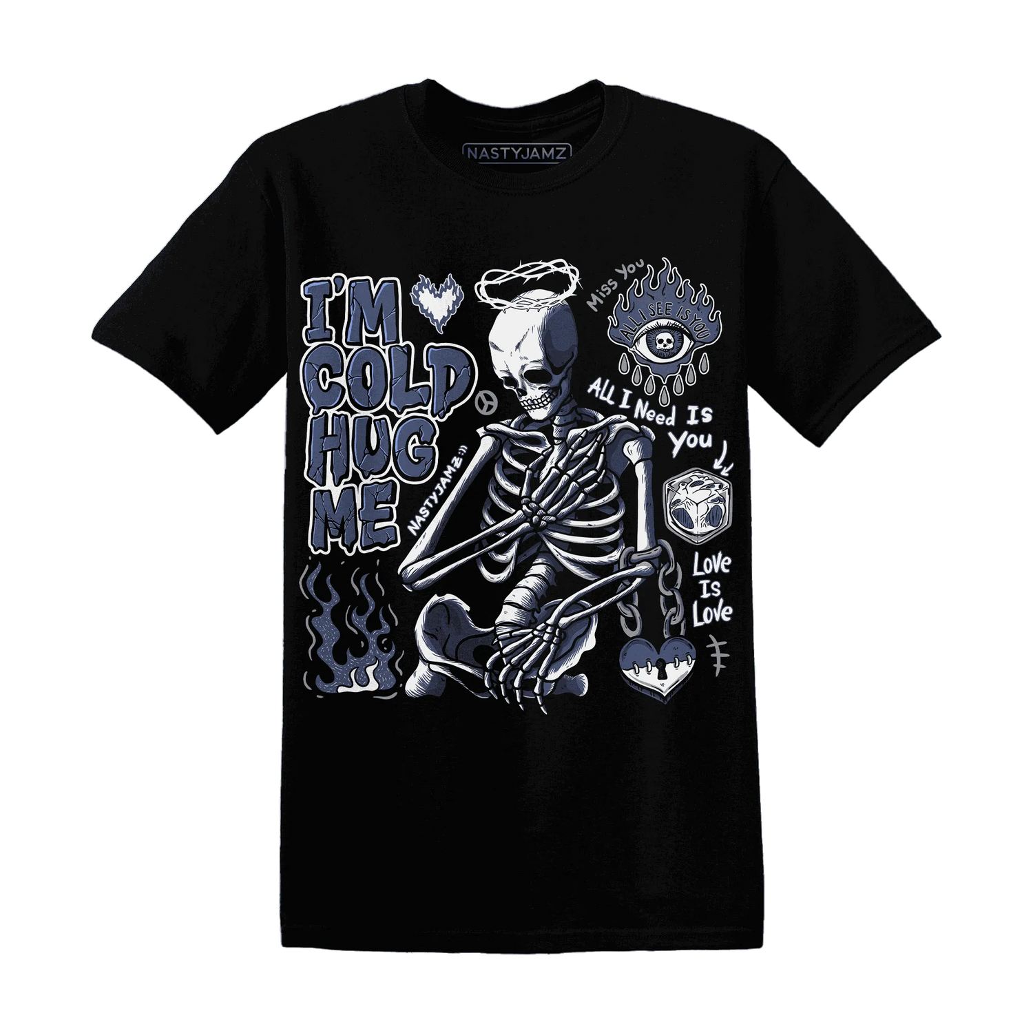 Low-Diffused-Blue-11s-NastyJamz-T-Shirt-Match-Im-Cold-Hug-Me