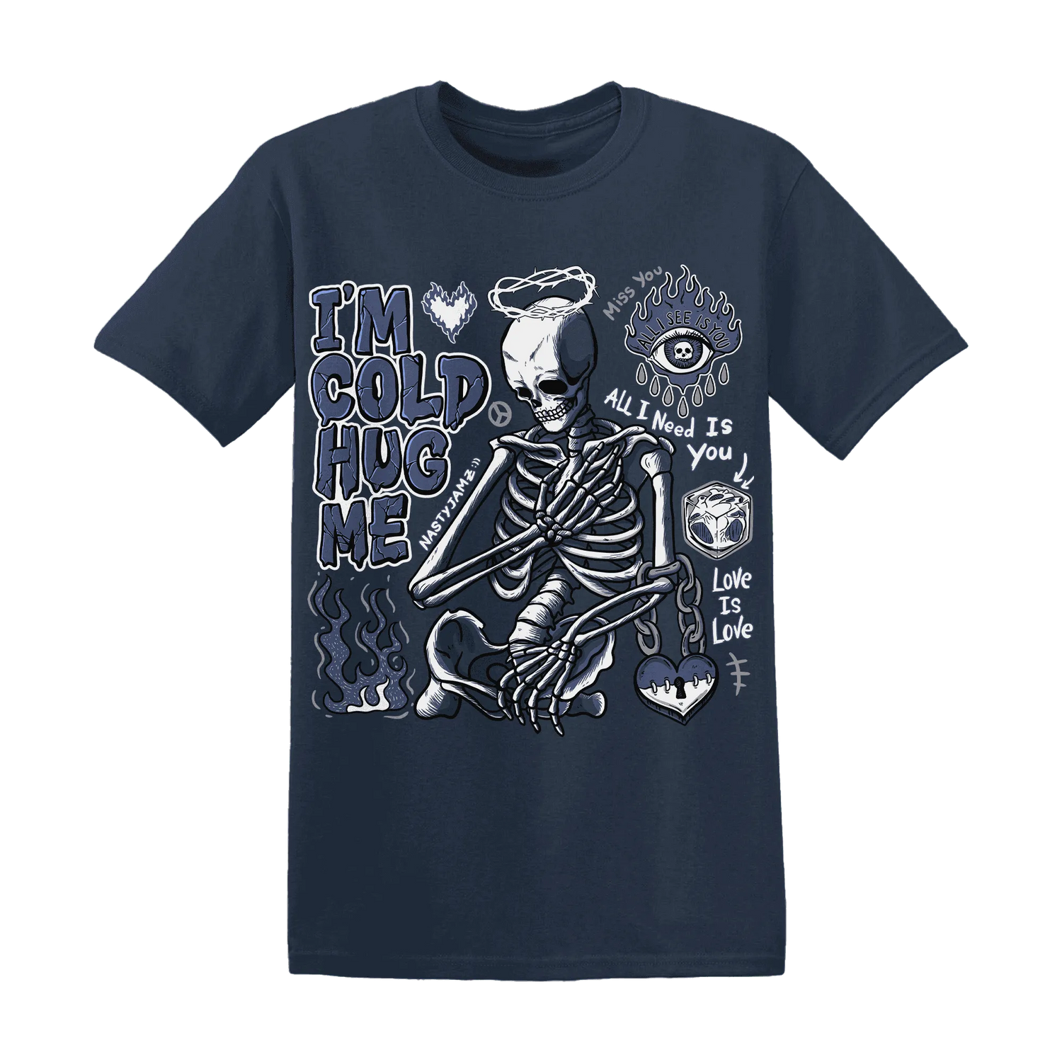Low-Diffused-Blue-11s-NastyJamz-T-Shirt-Match-Im-Cold-Hug-Me