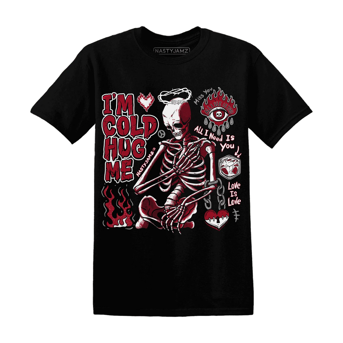 Retro-Red-Taxi-12s-NastyJamz-T-Shirt-Match-Im-Cold-Hug-Me