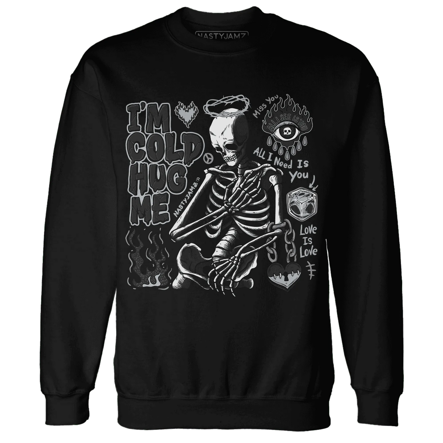 Wolf-Grey-12s-NastyJamz-Sweatshirt-Match-Im-Cold-Hug-Me