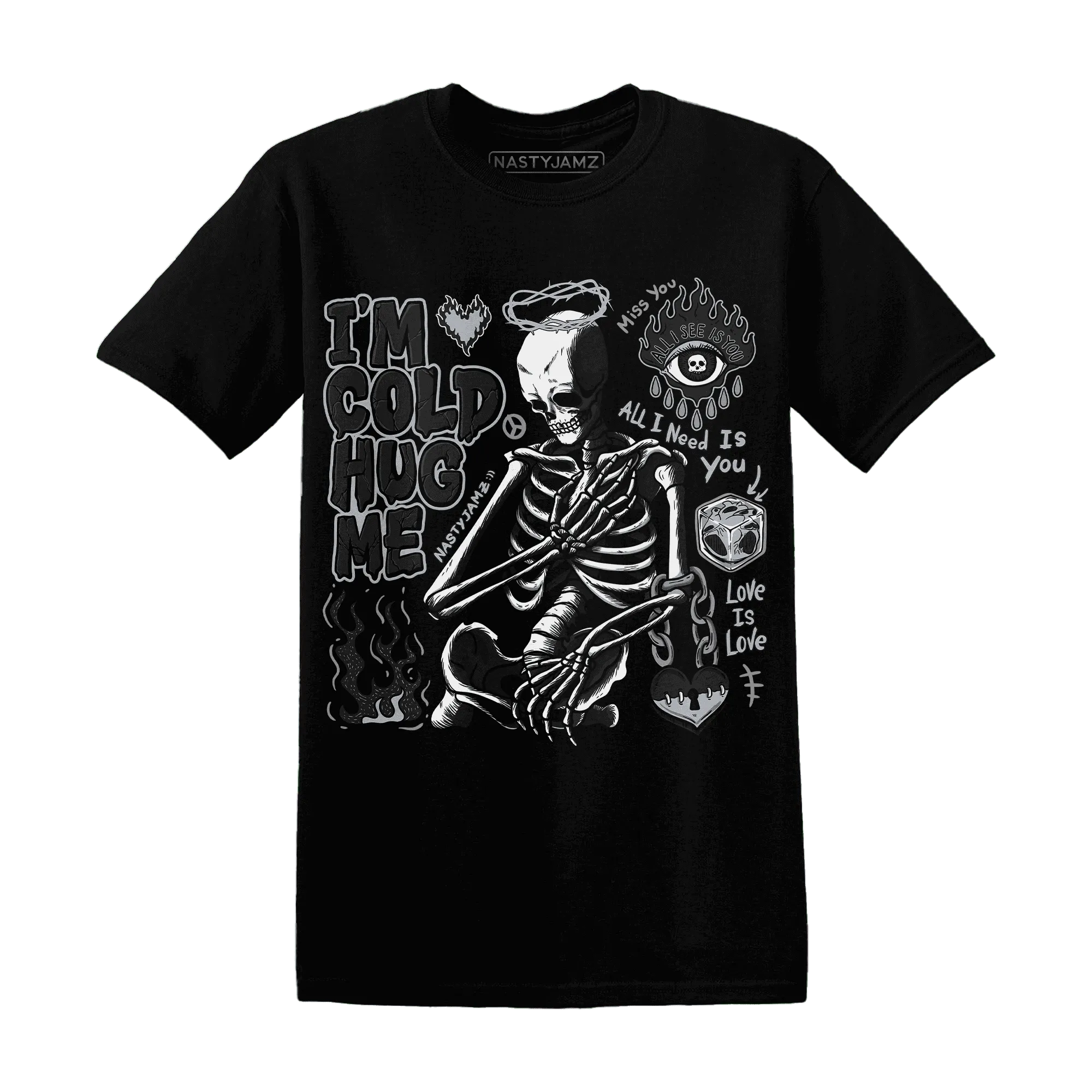 Wolf-Grey-12s-NastyJamz-T-Shirt-Match-Im-Cold-Hug-Me