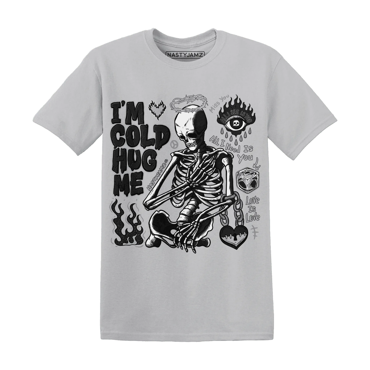 Wolf-Grey-12s-NastyJamz-T-Shirt-Match-Im-Cold-Hug-Me
