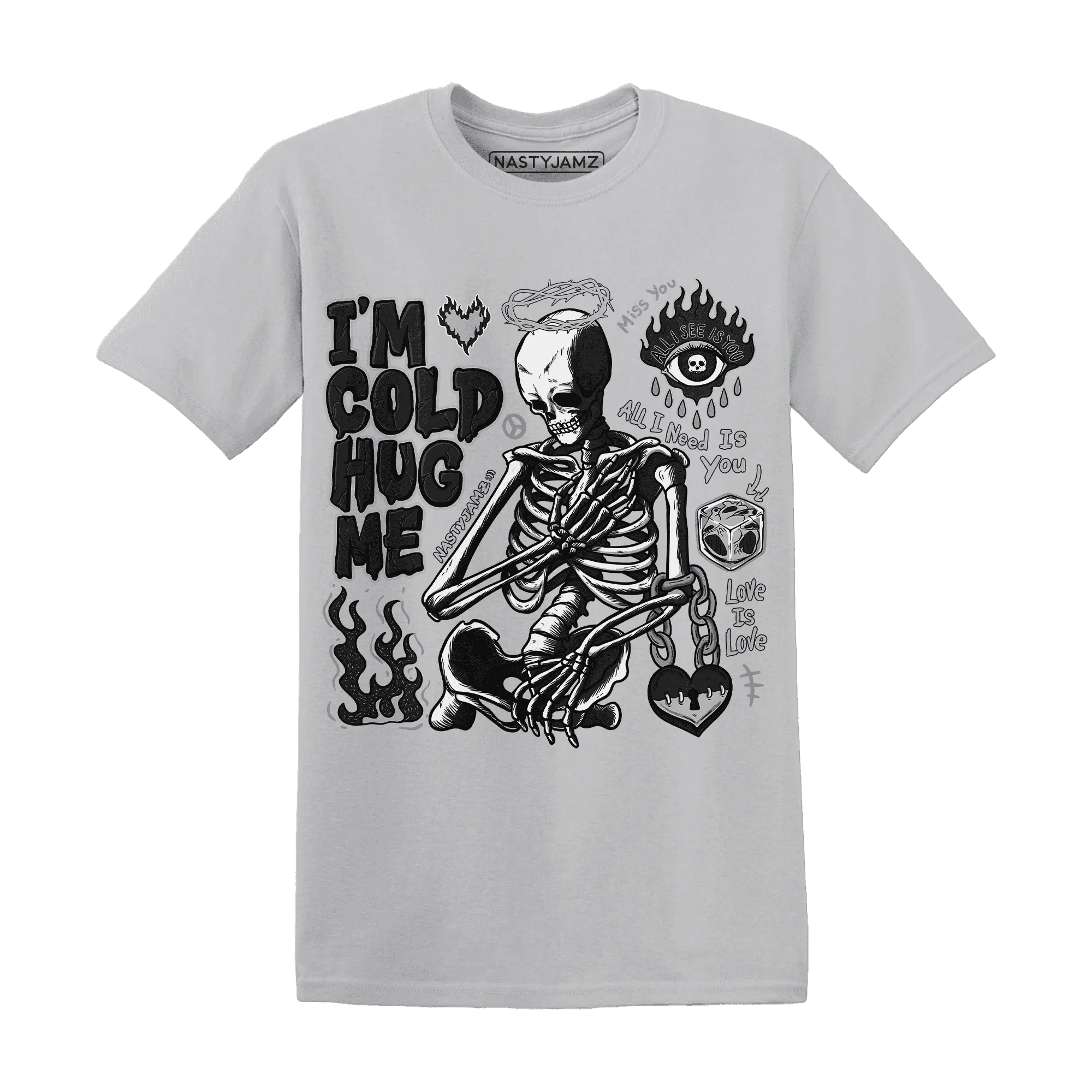 Wolf-Grey-12s-NastyJamz-T-Shirt-Match-Im-Cold-Hug-Me