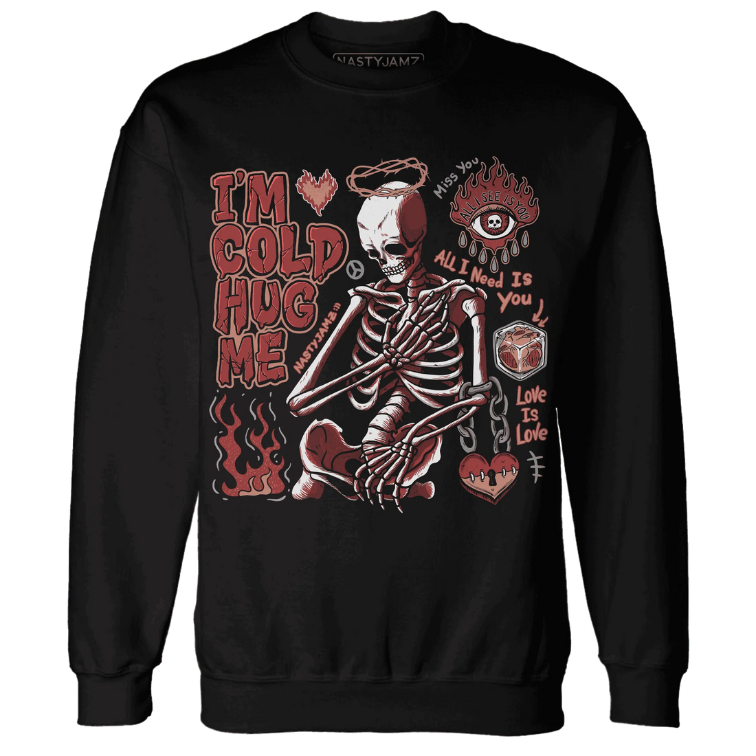Dune-Red-13s-NastyJamz-Sweatshirt-Match-Im-Cold-Hug-Me