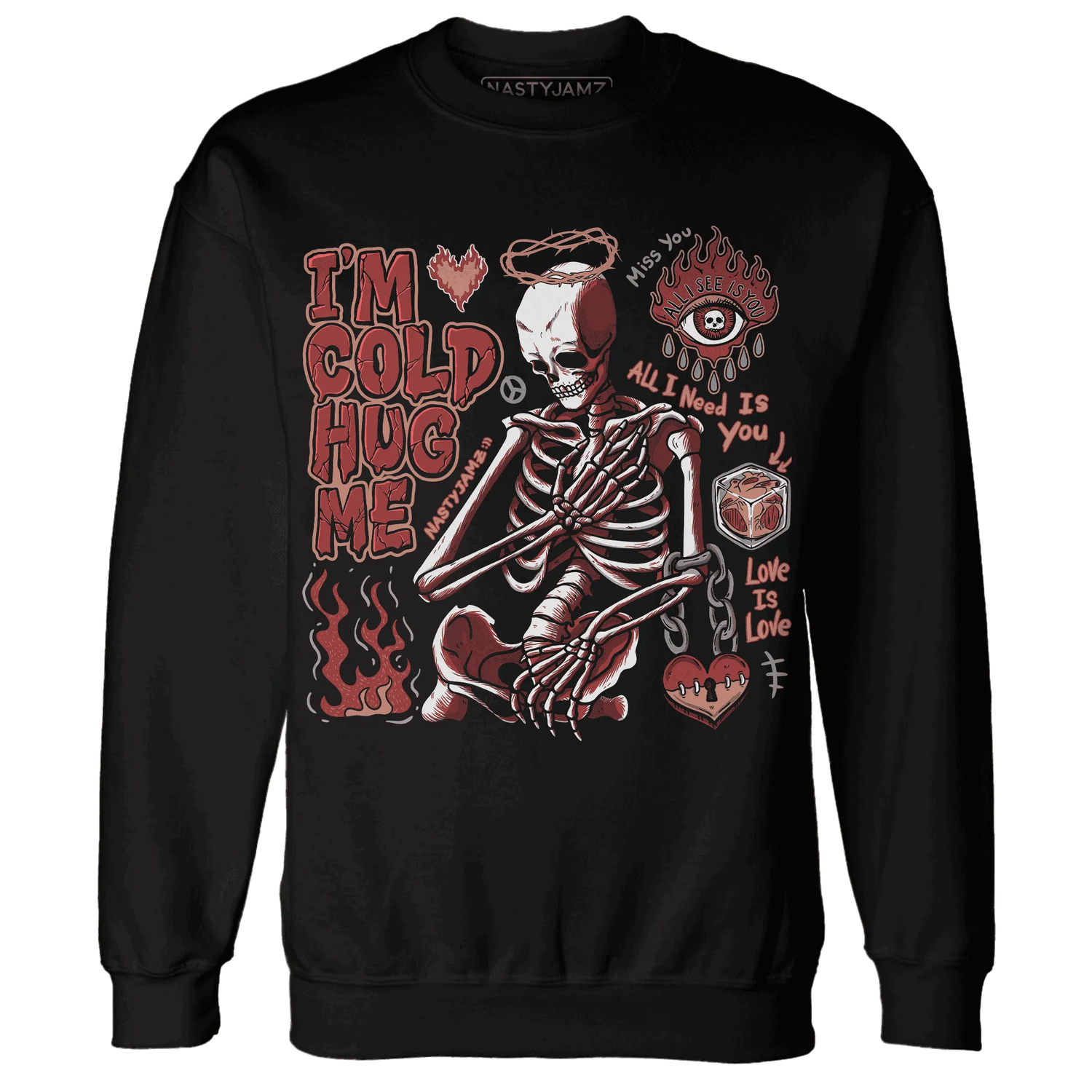 Dune-Red-13s-NastyJamz-Sweatshirt-Match-Im-Cold-Hug-Me