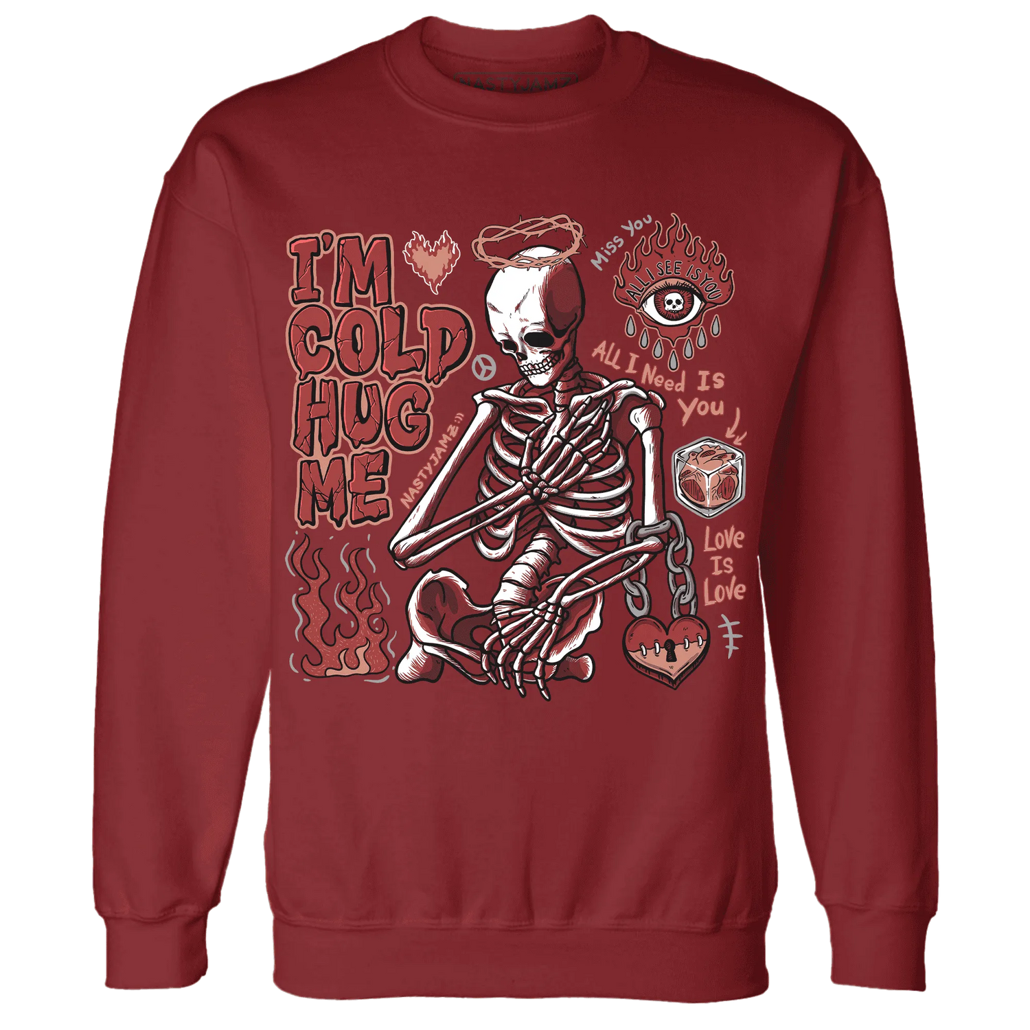 Dune-Red-13s-NastyJamz-Sweatshirt-Match-Im-Cold-Hug-Me