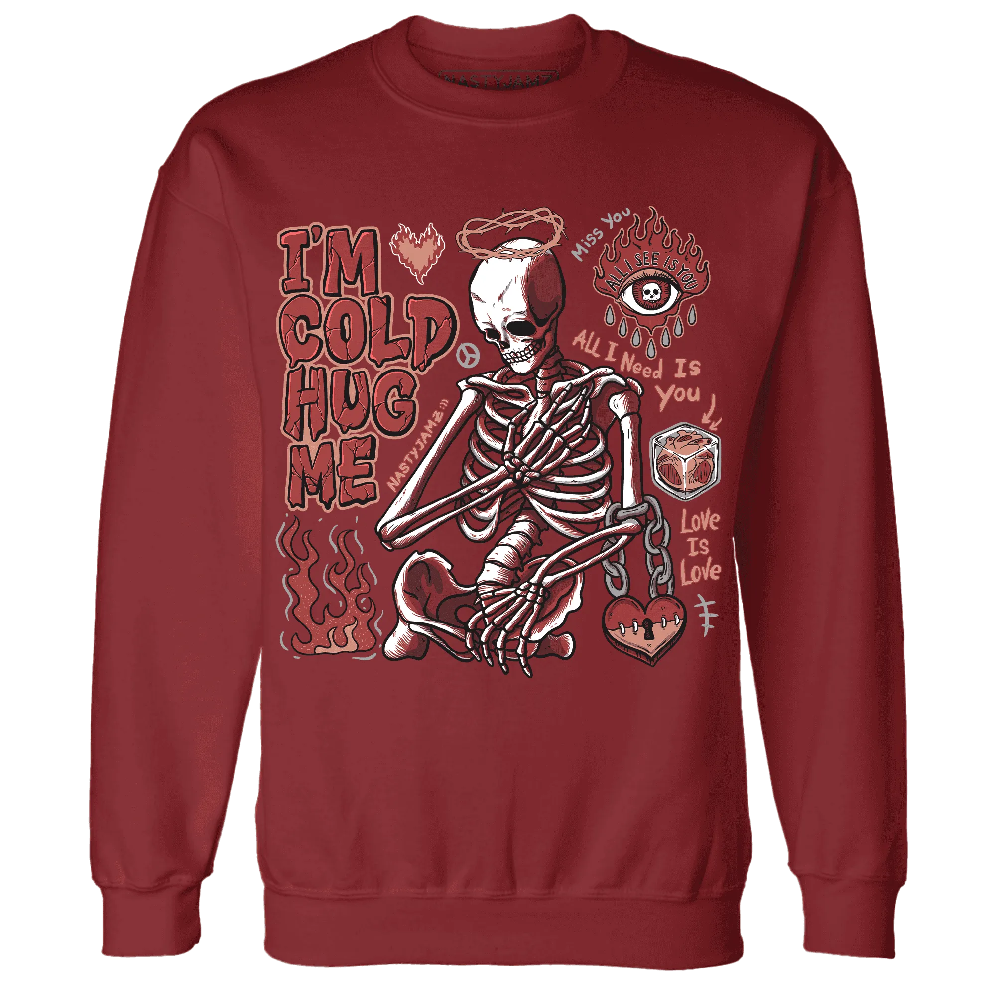 Dune-Red-13s-NastyJamz-Sweatshirt-Match-Im-Cold-Hug-Me