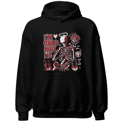 Black-Toe-Reimagined-Red-White-1s-Hoodie-Match-Im-Cold-Hug-Me