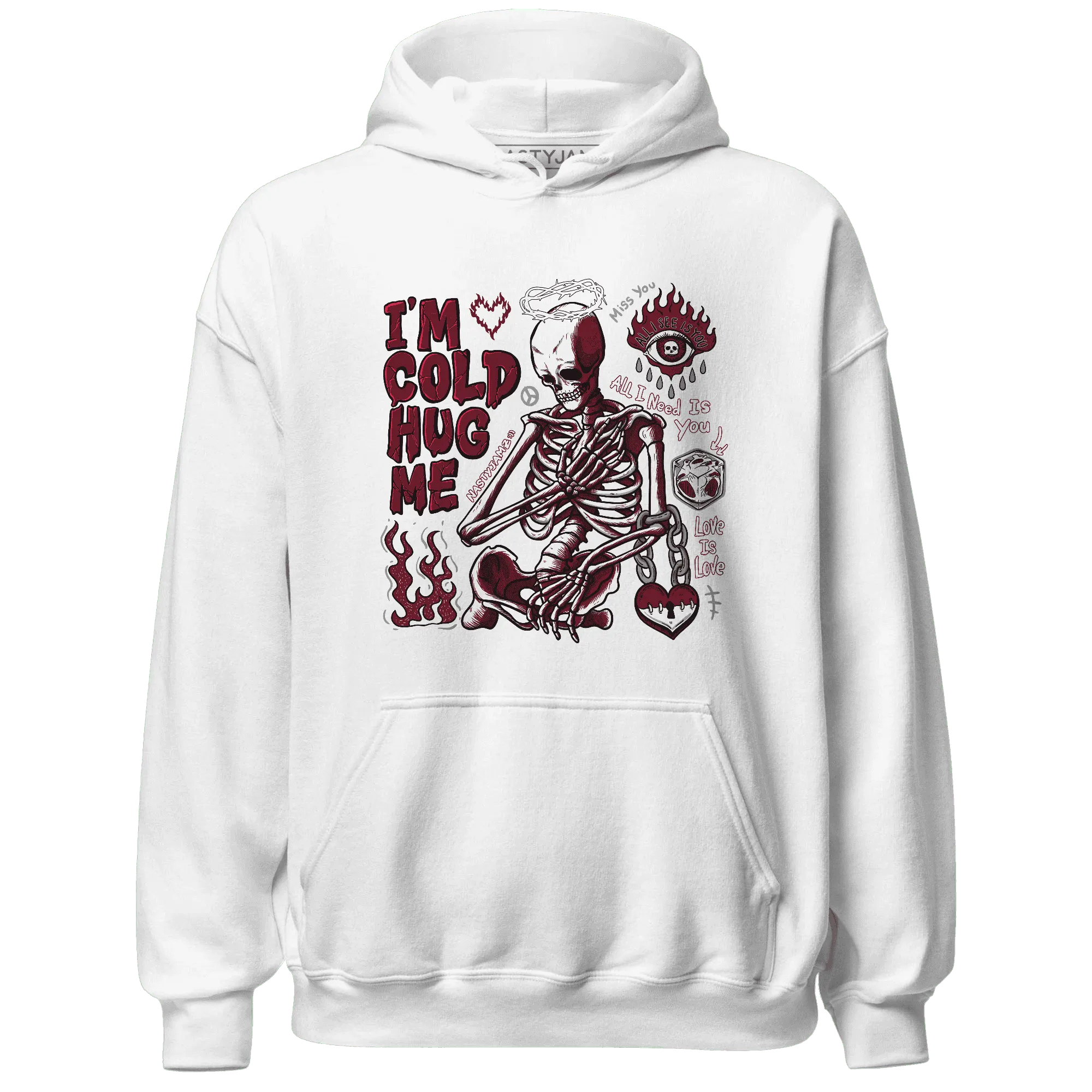 High-White-Team-Red-1s-NastyJamz-Hoodie-Match-Im-Cold-Hug-Me