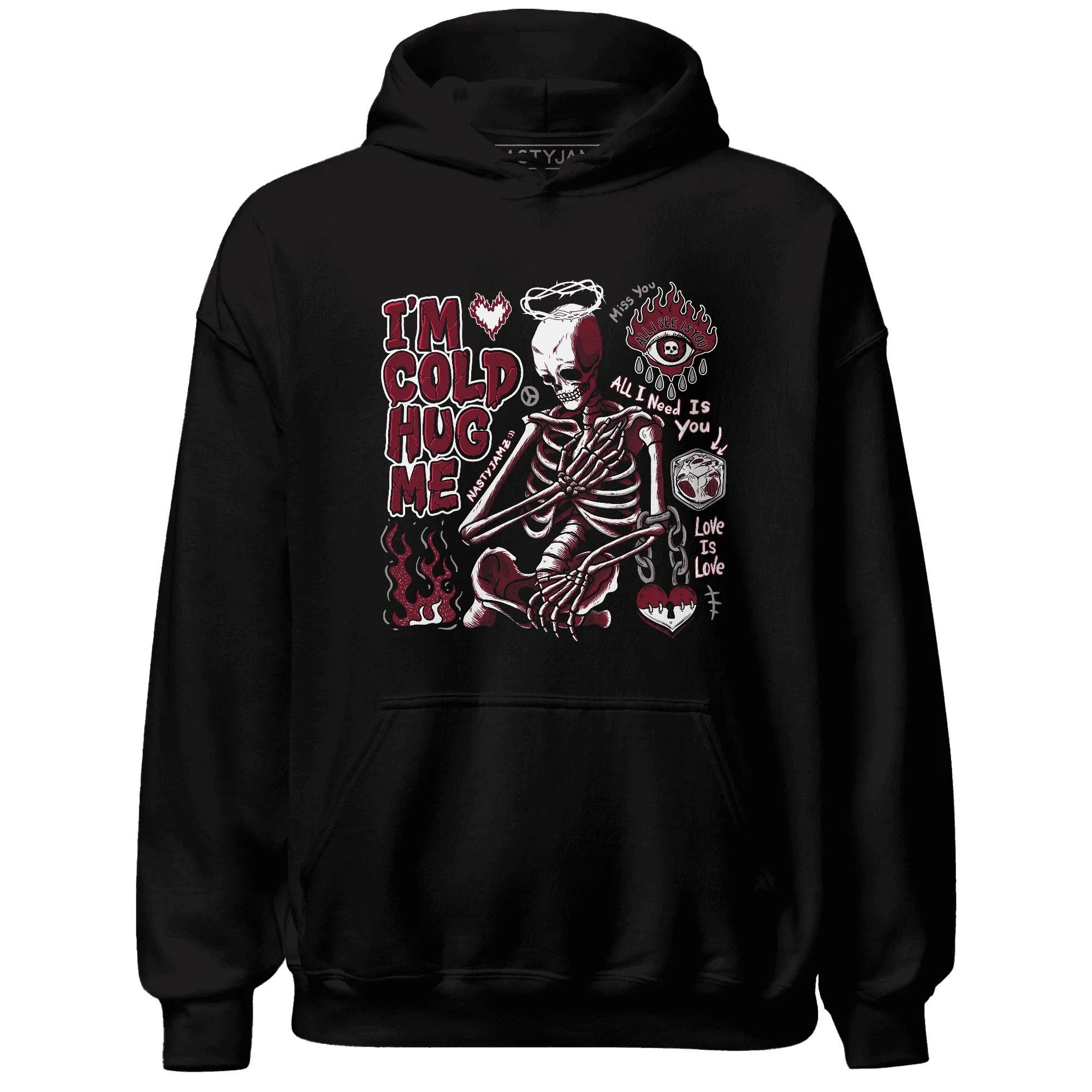High-White-Team-Red-1s-NastyJamz-Hoodie-Match-Im-Cold-Hug-Me